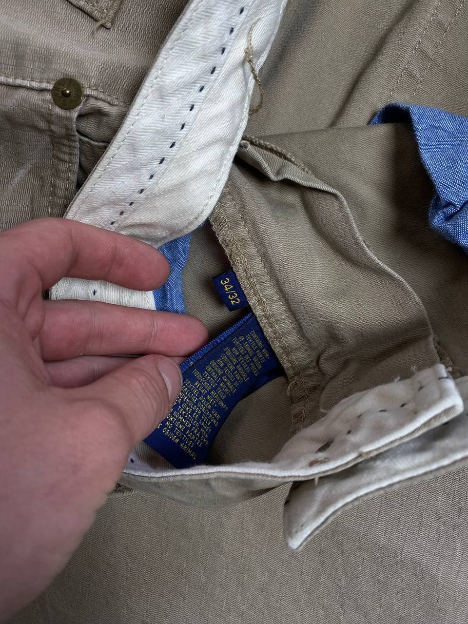 Polo Ralph Lauren jeans pants beige Y2K Polo Ralph Lauren w34 vintage Size US 34 / EU 50 - 2 Thumbnail