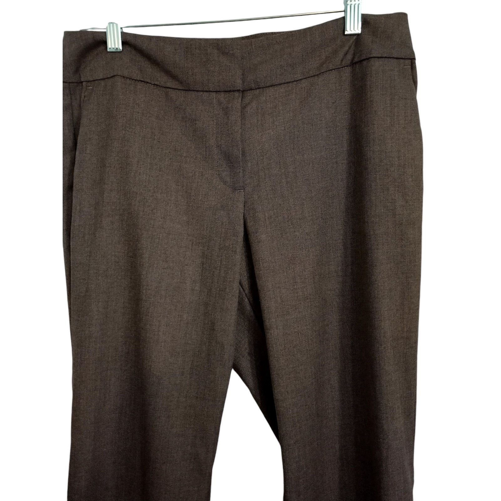 Ann Taylor Ann Taylor Womens Curvy Mid-rise Trouser Pants Brown Sz 8P Size 30" / US 8 / IT 44 - 2 Thumbnail
