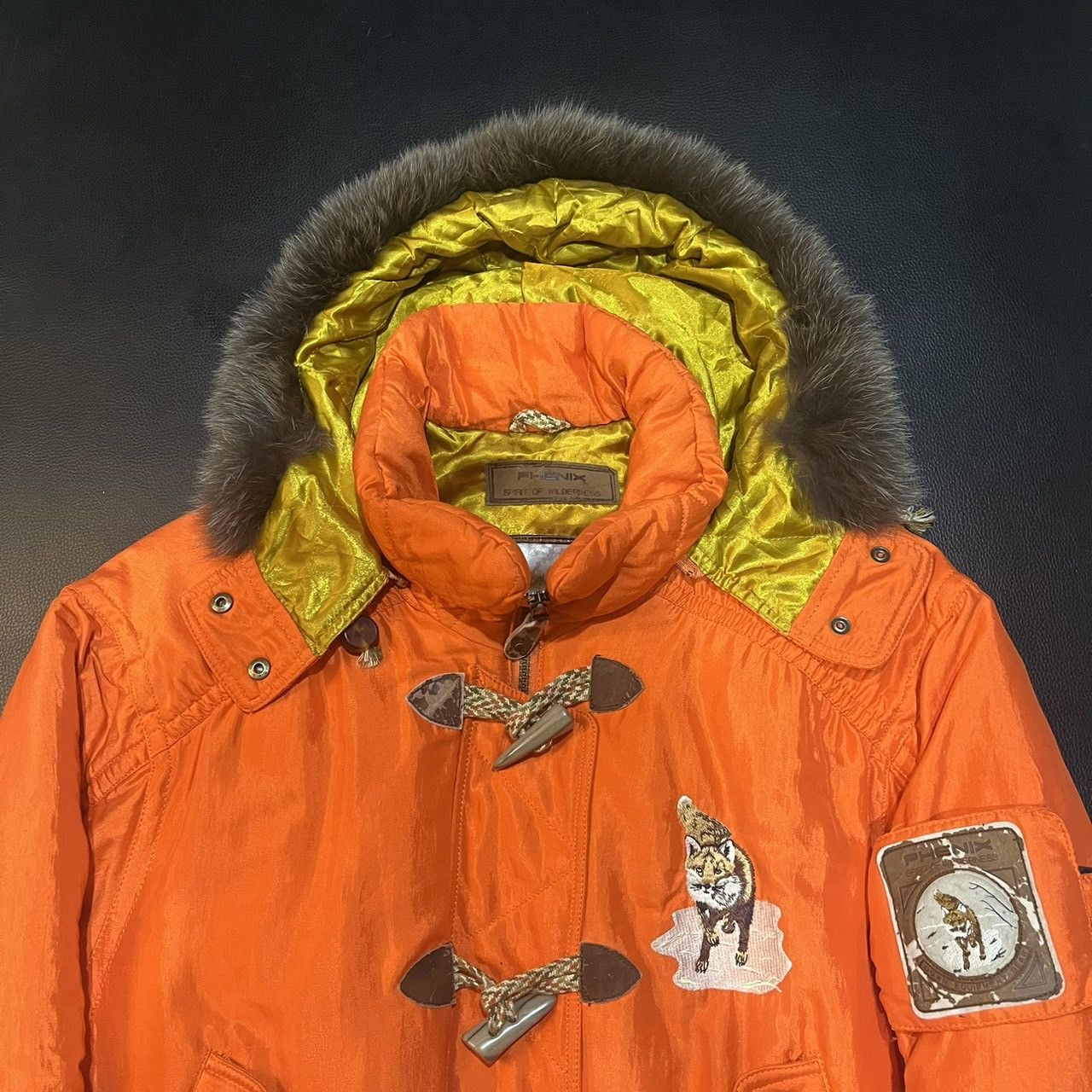 Phenix Vintage Phenix Fox Hooded Down Jacket Ski Wear Orange Size US M / EU 48-50 / 2 - 7 Thumbnail