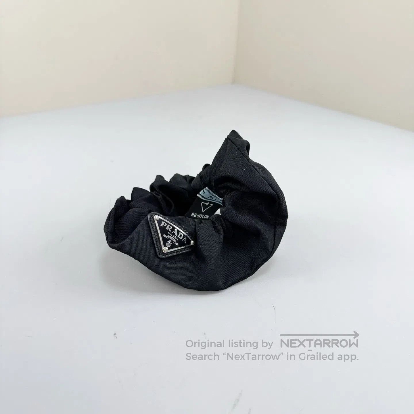 Prada Prada Triangle Logo Nylon Hair Tie| Size ONE SIZE - 2 Thumbnail