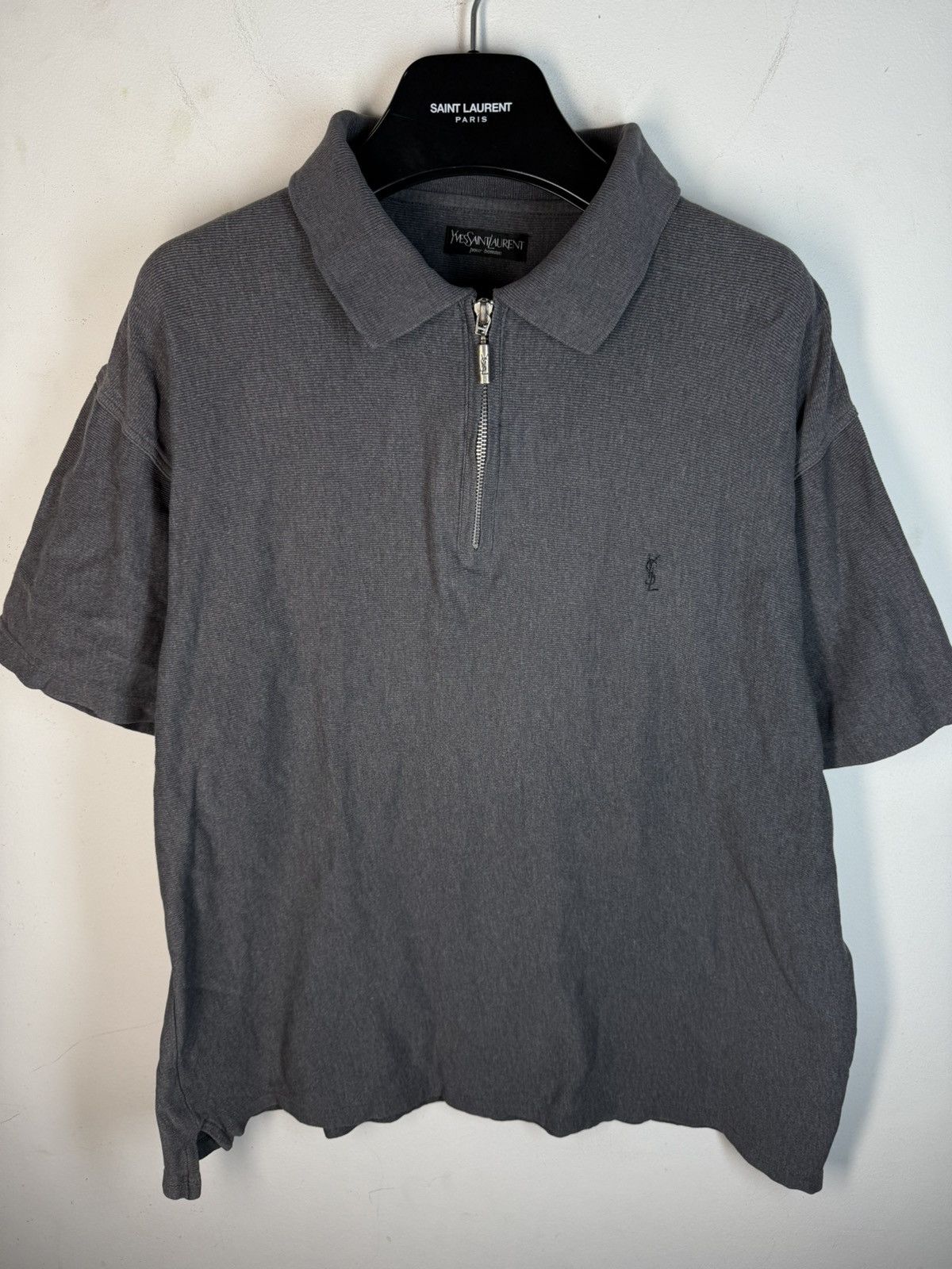 Yves Saint Laurent 90s YSL Polo Shirt Grey YSL Shirt YSL Tee Size US XL / EU 56 / 4 - 16 Thumbnail