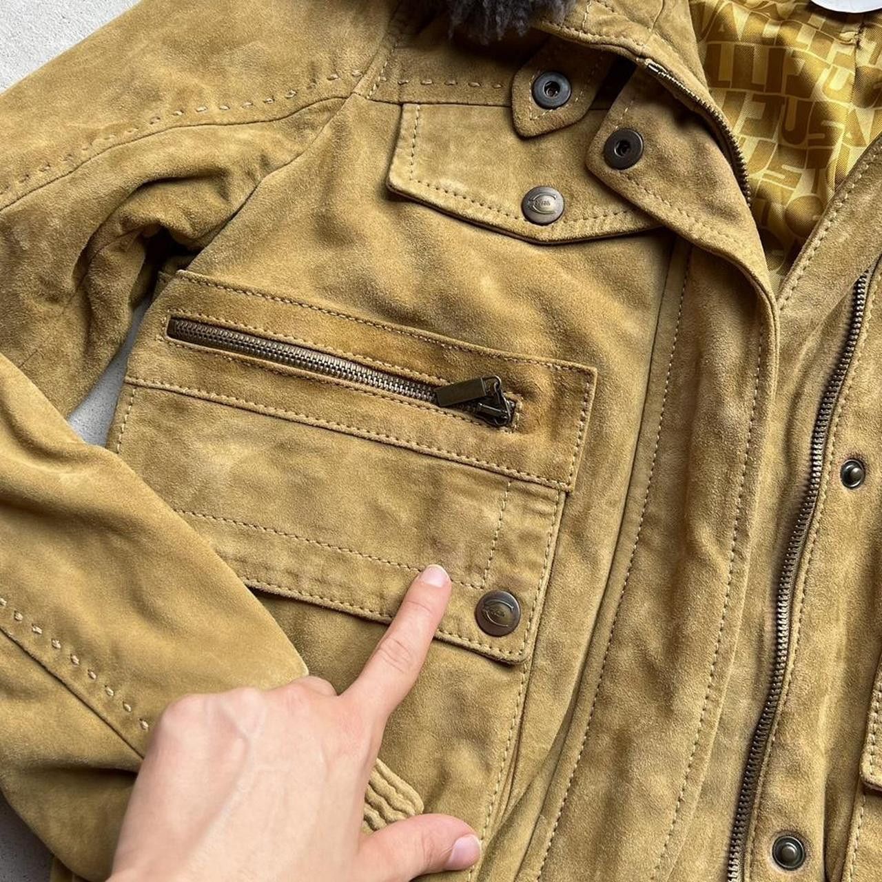 Roberto Cavalli Roberto Cavalli 'Just Cavalli' Suede Jacket Sheepskin Collar Size S / US 4 / IT 40 - 8 Thumbnail