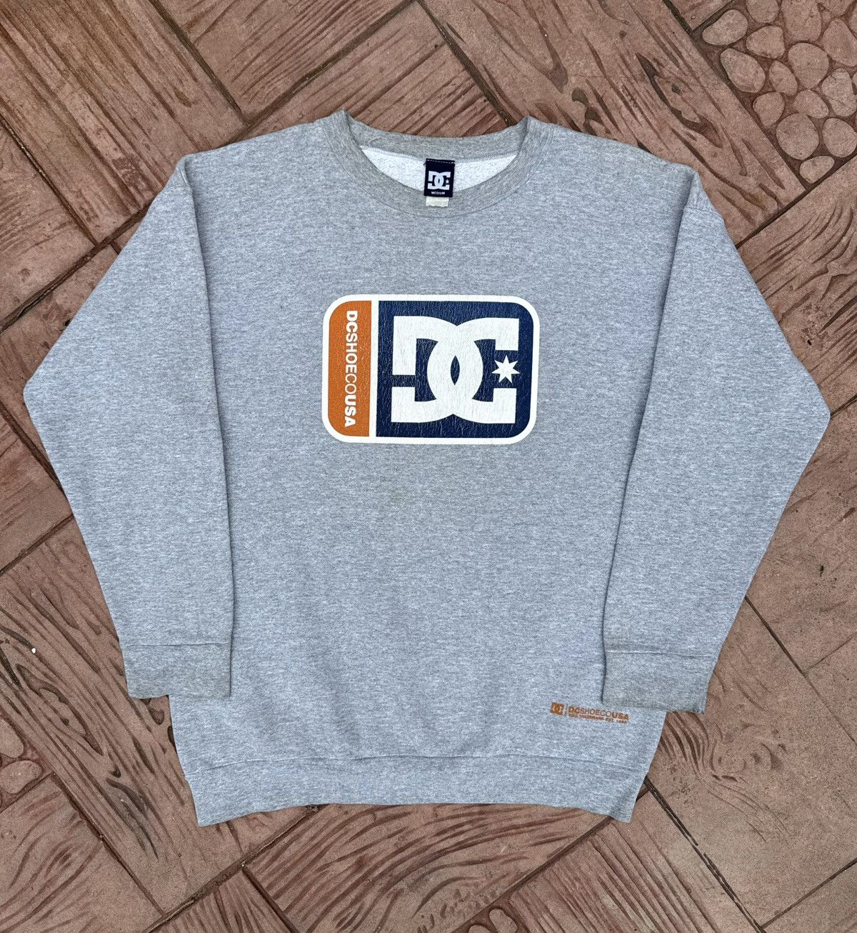 Thrasher Vintage Y2K DCSHOECO USA Box Logo Heather Gray Sweatshirt Size US L / EU 52-54 / 3 - 2 Thumbnail
