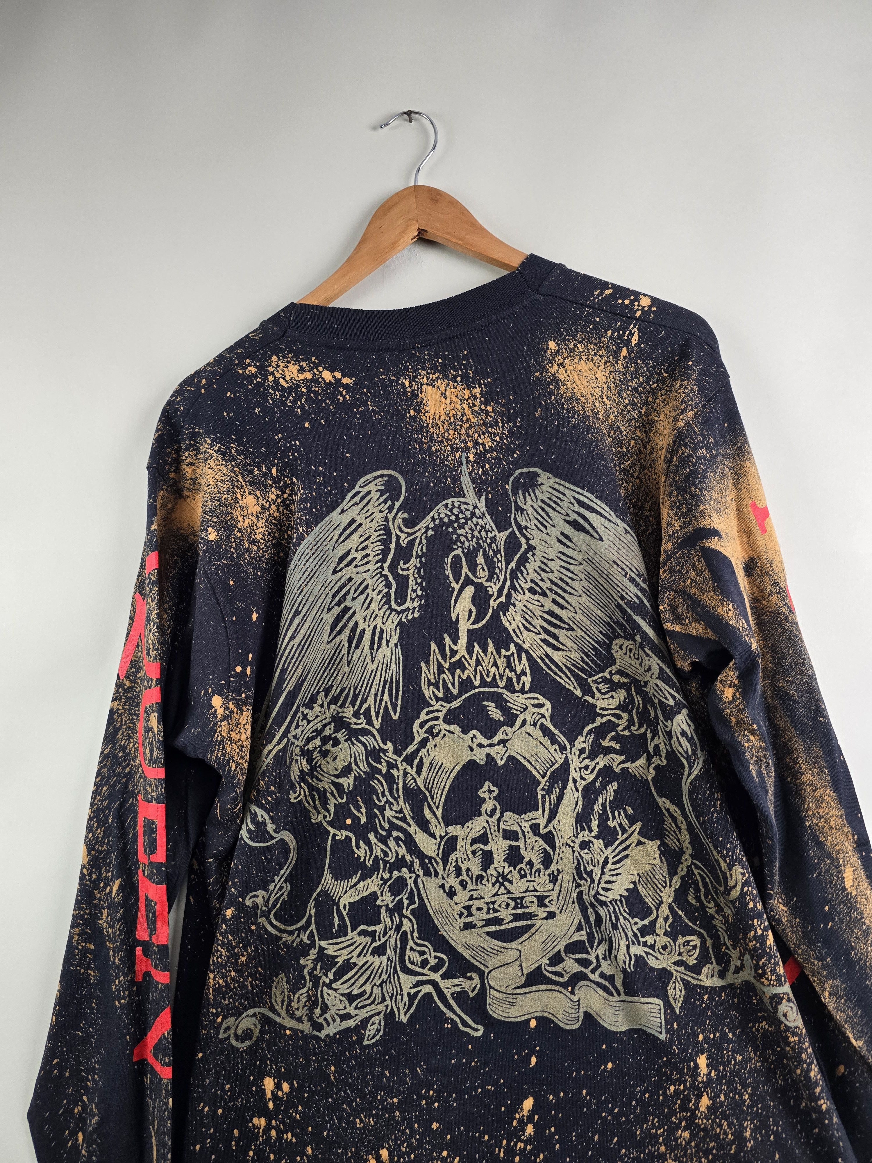 Band Tees × Vintage 90s Queen Freddie Mercury Long Sleeve AOP Size US L / EU 52-54 / 3 - 6 Thumbnail