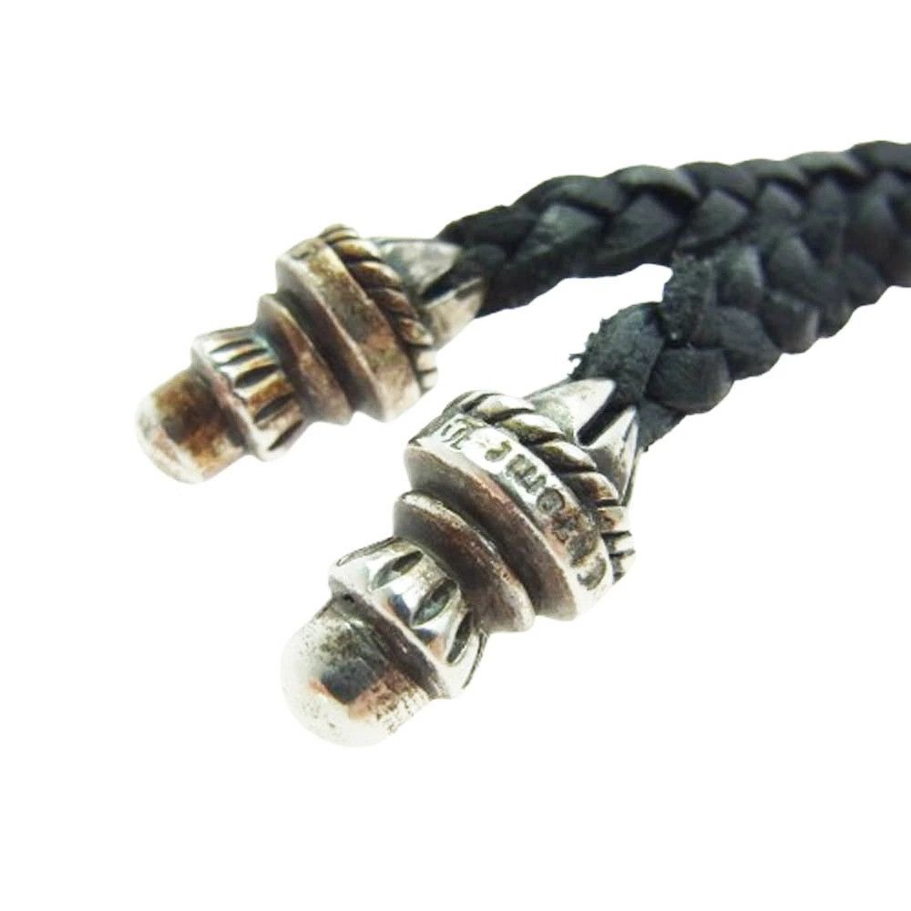 Chrome Hearts CHROME HEARTS SMALL CROSS PENDANT LEATHER BRAID NECKLACE Size ONE SIZE - 3 Thumbnail