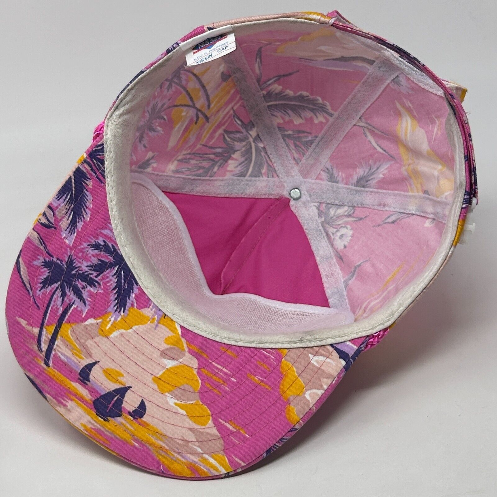 Nissan Vintage Blank Hawaiian Hat Baseball Cap Floral Hawaii Rope Size ONE SIZE - 4 Thumbnail