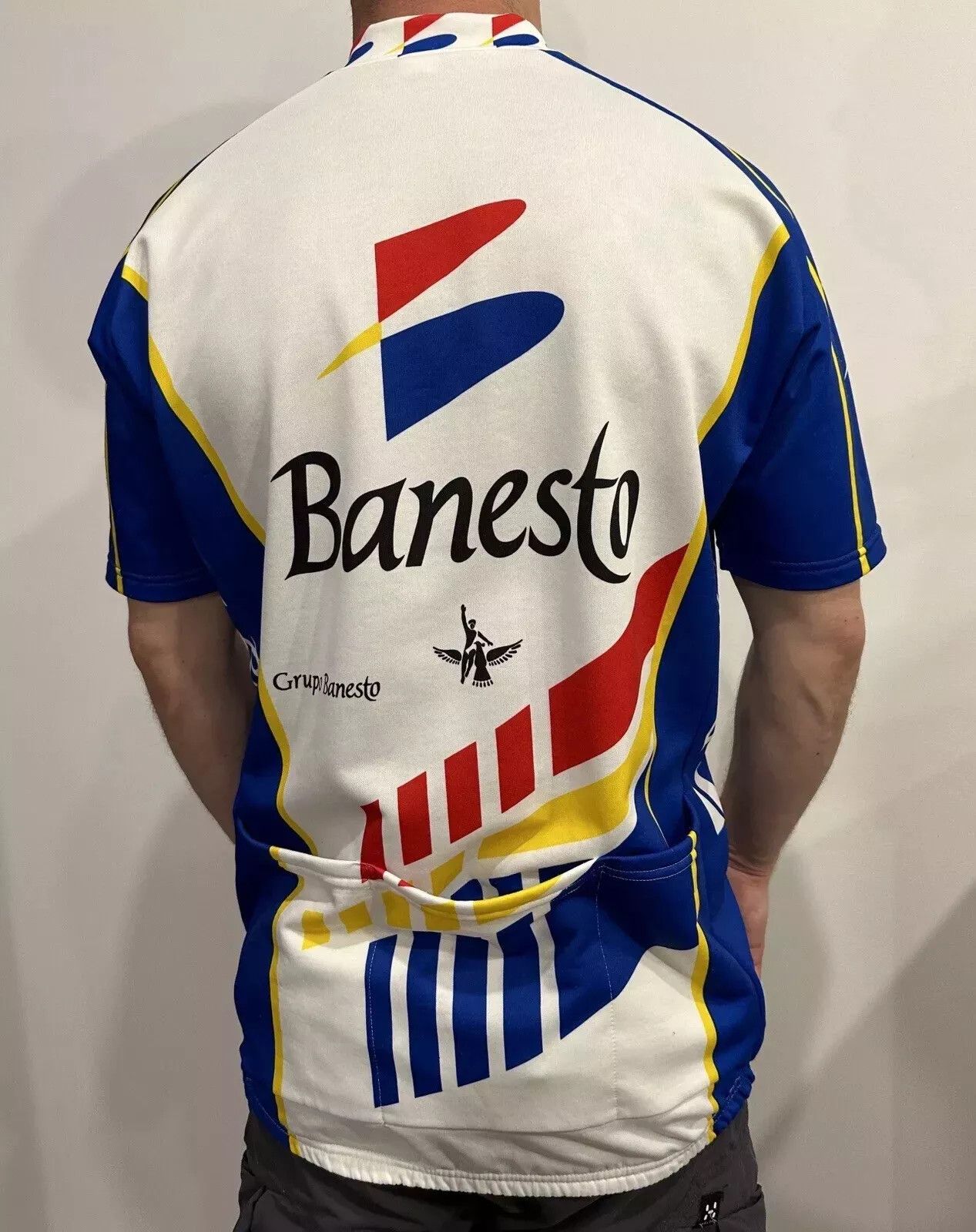 Vintage Nalini Banesto Cycling Vintage Barcelona Olympic Games Shirt Size US XL / EU 56 / 4 - 2 Thumbnail