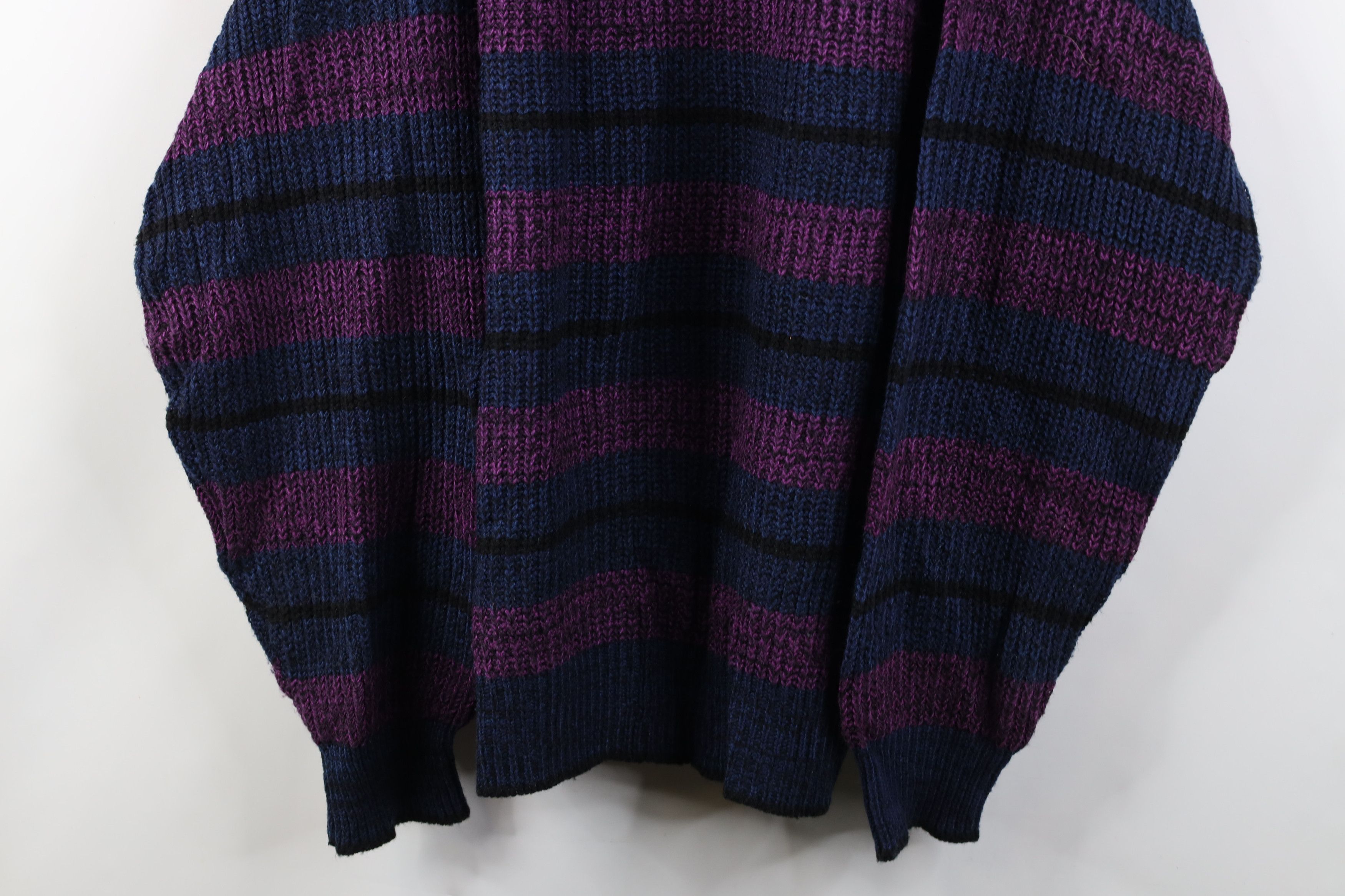 Vintage Vintage 90s Streetwear Block Ribbed Knit Crewneck Sweater Size US XXL / EU 58 / 5 - 3 Thumbnail