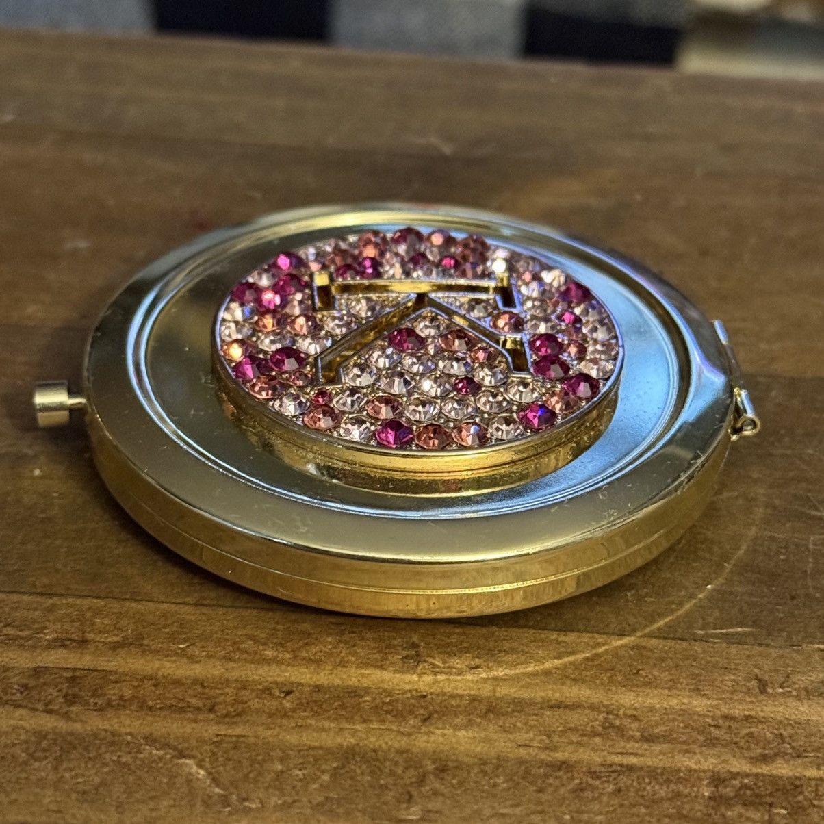 Other Bejeweled gold tone initial letter K compact mirror Size ONE SIZE - 4 Thumbnail
