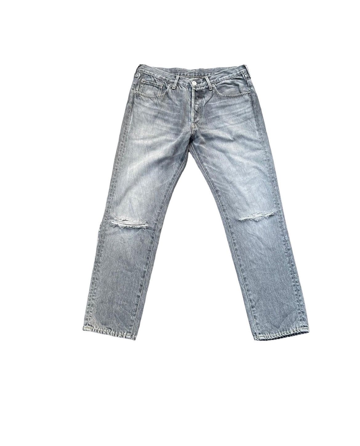 image of From The Garret Tokyo Japan Distressed Denim in Black, Men's (Size 33)