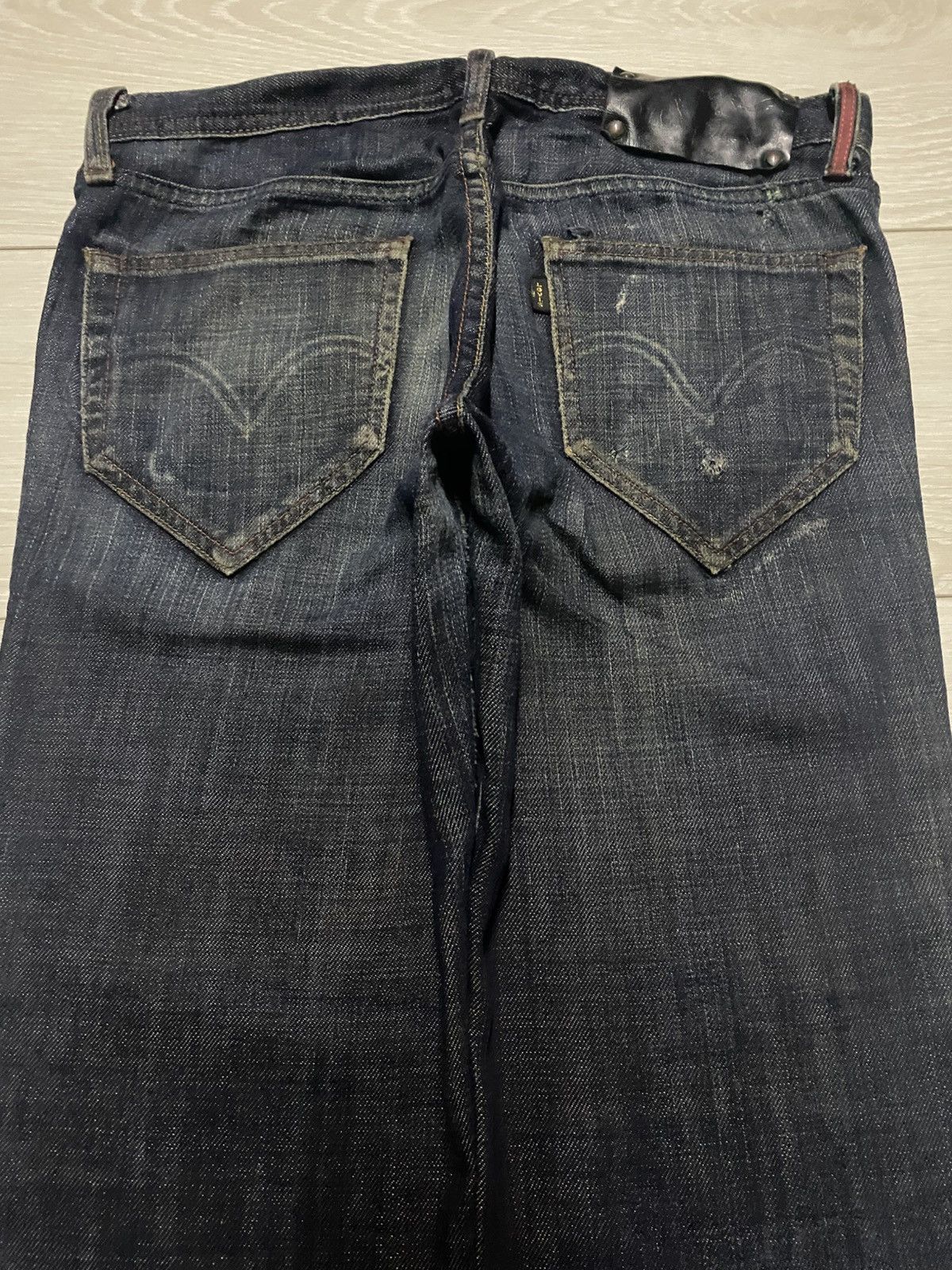 Levi's Levis Y2K Black Denim Distressed Straight Fits Jeans Size US 31 - 4 Thumbnail