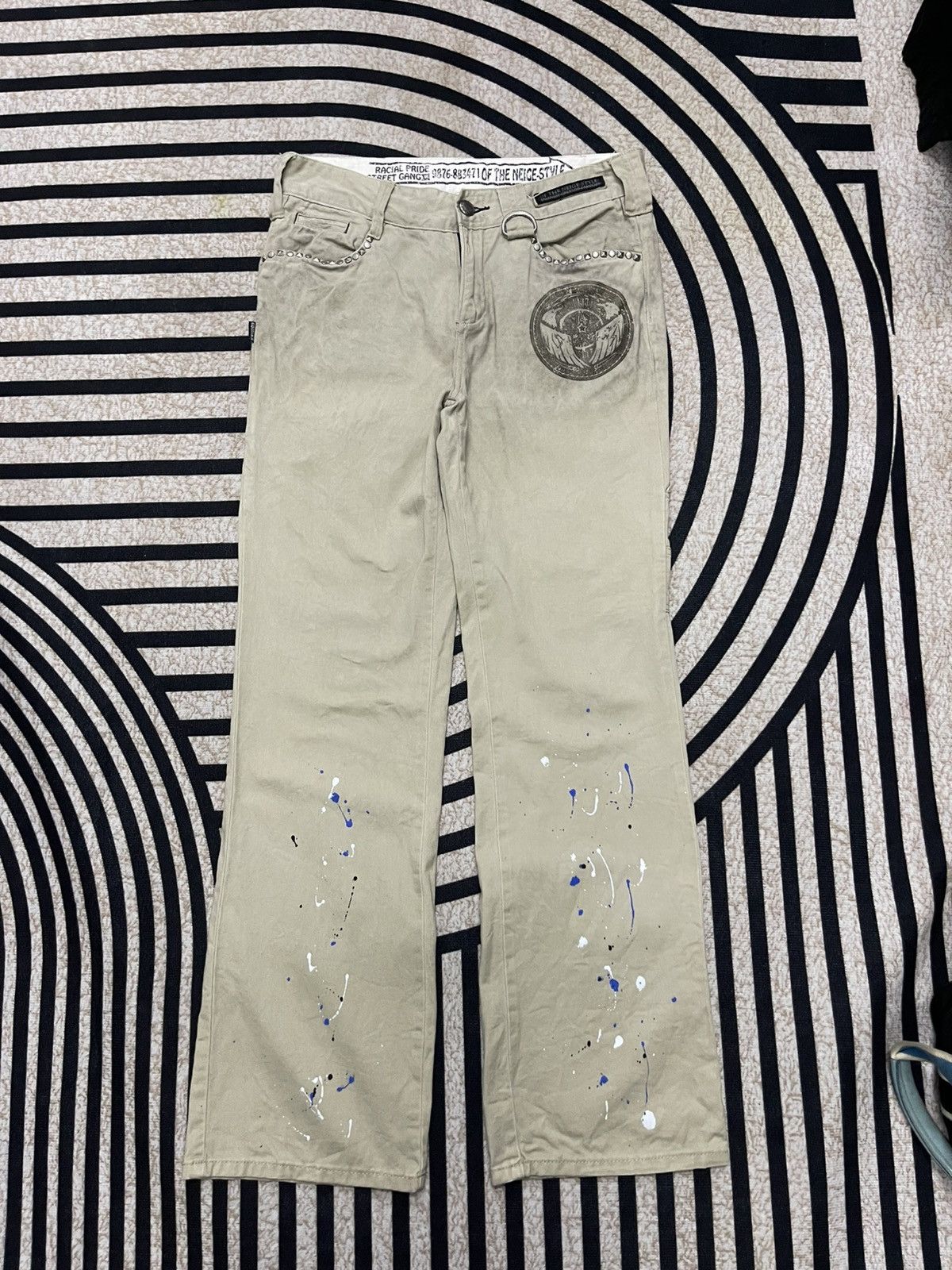If Six Was Nine 2000s OF THE NEIGE STYLE LGB STYLE STUDDED PANT Size US 31 - 4 Thumbnail