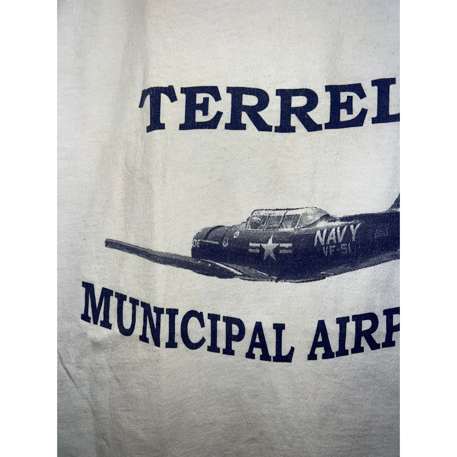 Hanes Vintage Terrell Fly In Shirt School Air Force Tee 90s VTG L Size US L / EU 52-54 / 3 - 3 Thumbnail