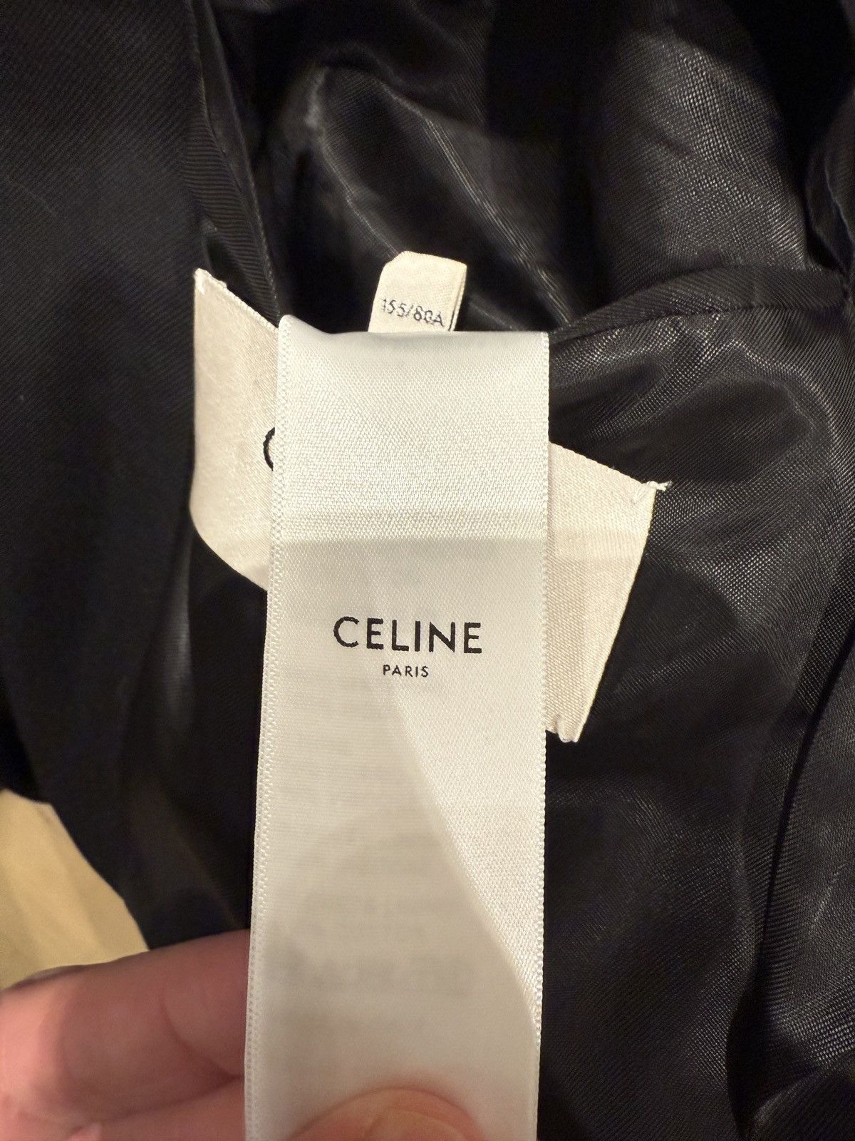 Celine × Hedi Slimane Black Boxy Blazer Jacket in Wool Gabardine Sz 44 Size 44R - 10 Thumbnail