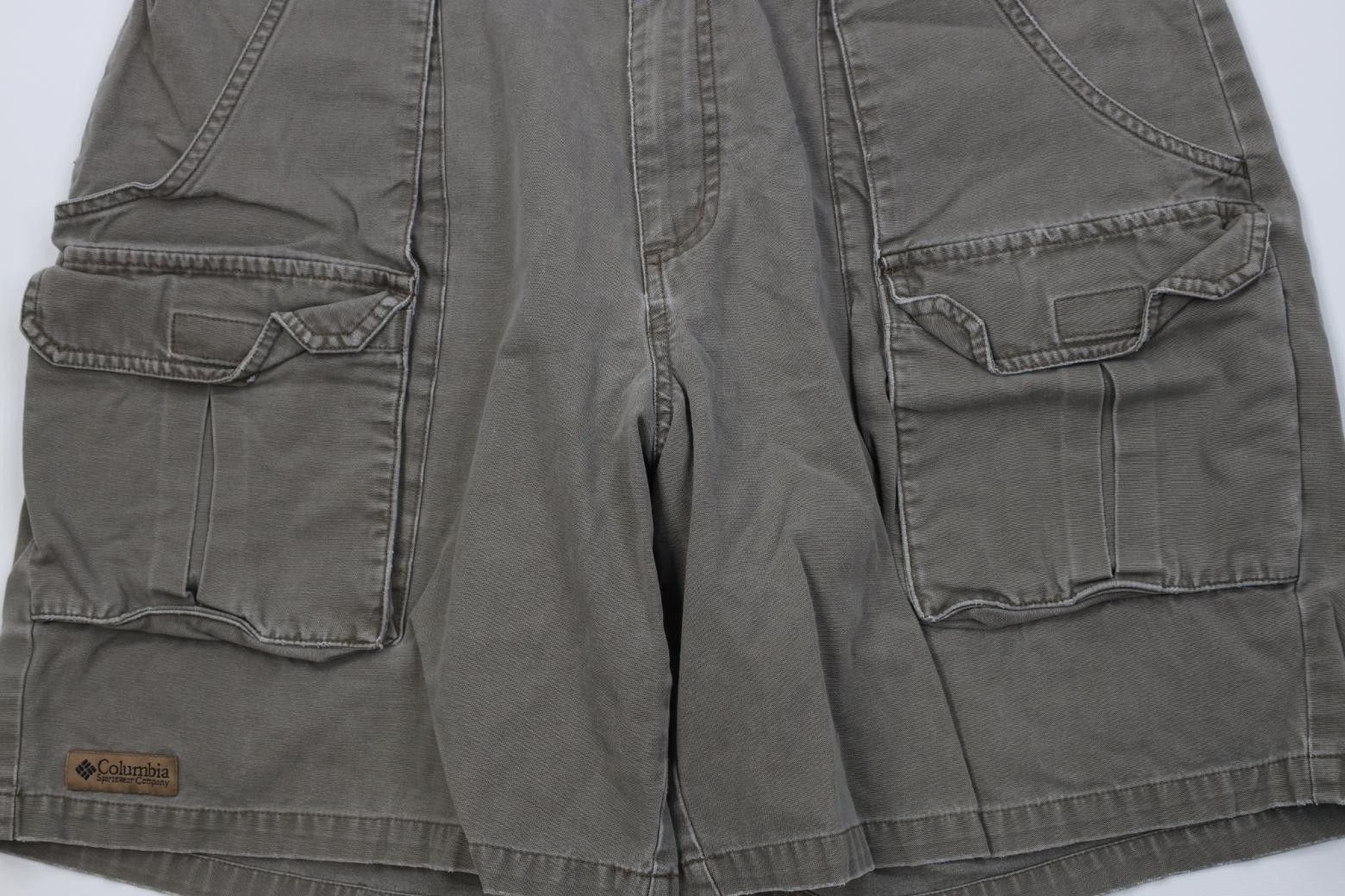 Columbia Vintage 90s Columbia Above Knee Canvas Cargo Shorts Cotton Size US 34 / EU 50 - 3 Thumbnail