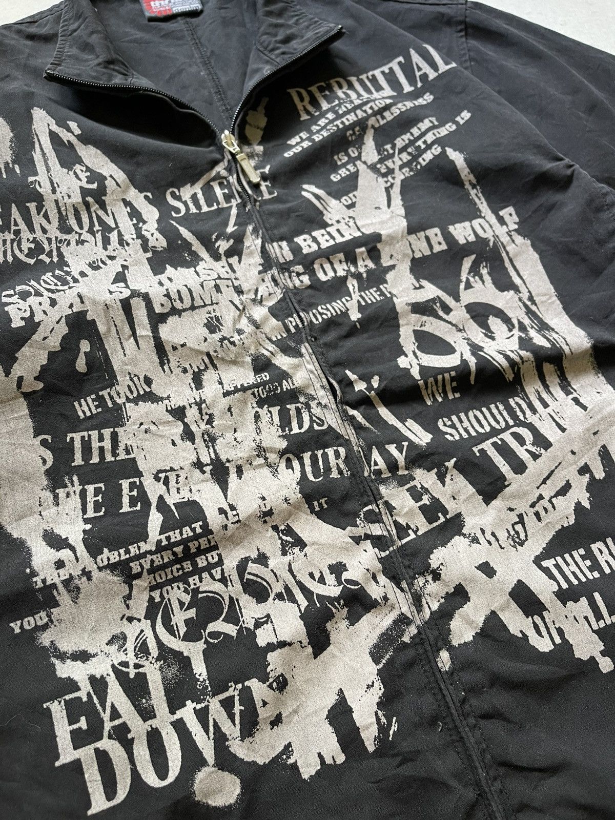 KMRii Thriller Denim Punk Design Graphic Prints Bondage Shirt Size US M / EU 48-50 / 2 - 6 Thumbnail