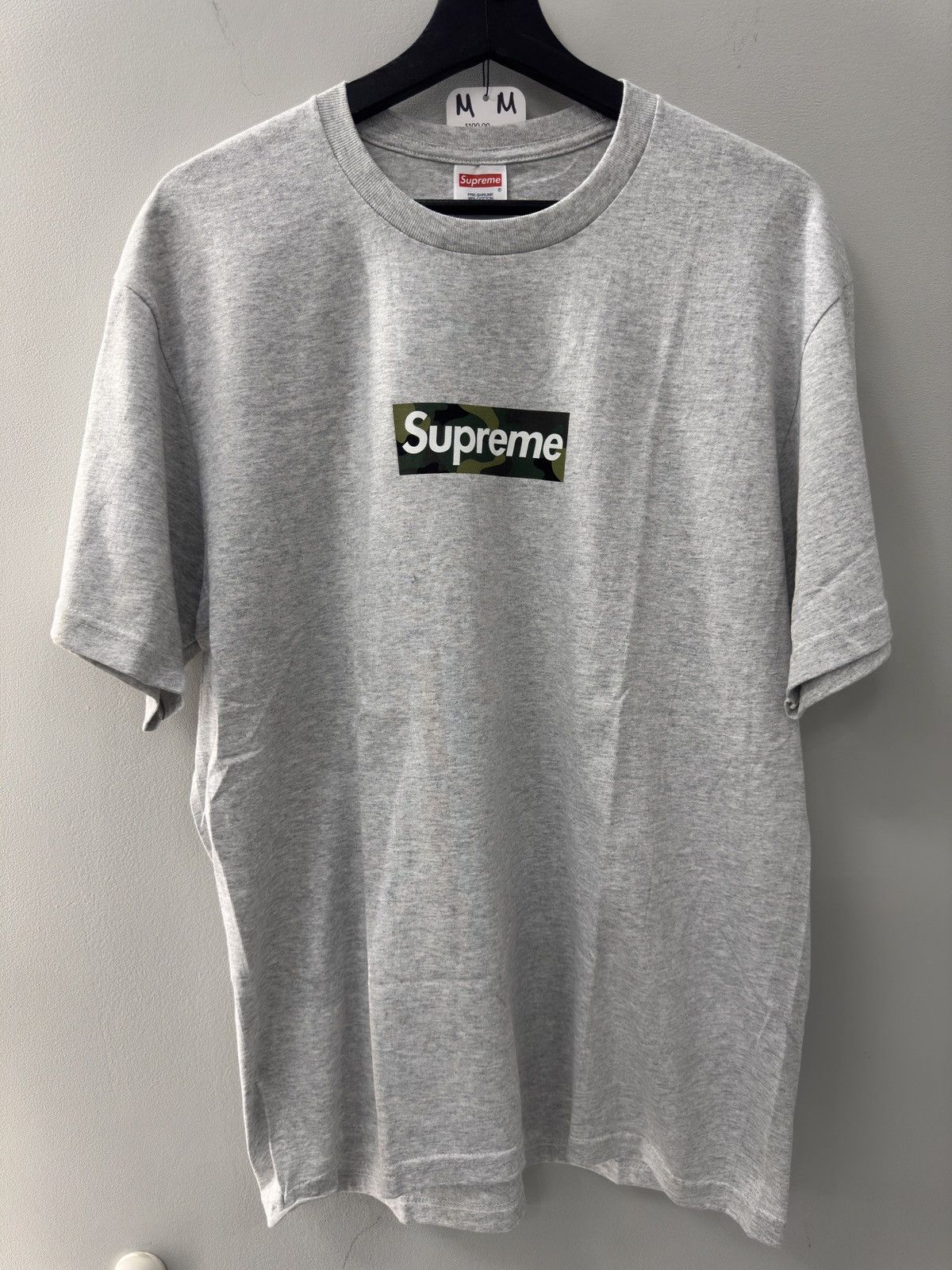 Supreme Supreme Gray Camo Box Logo Tee Size US M / EU 48-50 / 2 - 1 Thumbnail