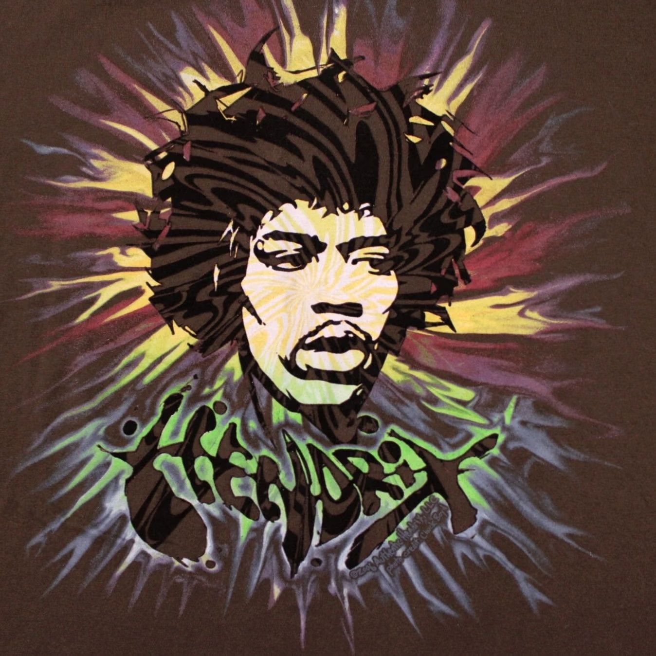 Vintage Jimi Hendrix Shirt Mens XL Brown Short Sleeve Tennessee River Band Music Rock Size US XL / EU 56 / 4 - 5 Thumbnail