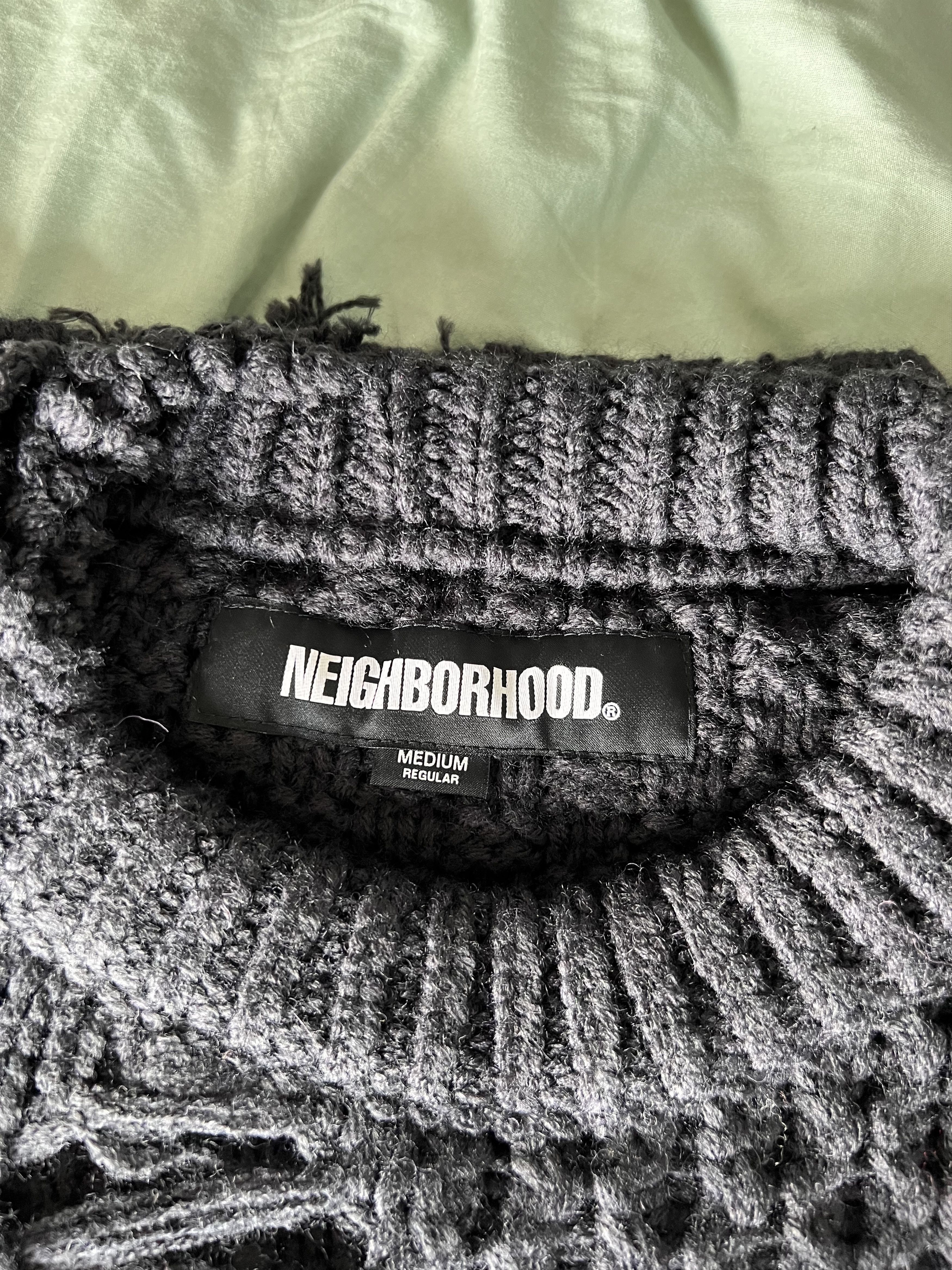 Neighborhood Patchwork Savage Sweater in Black