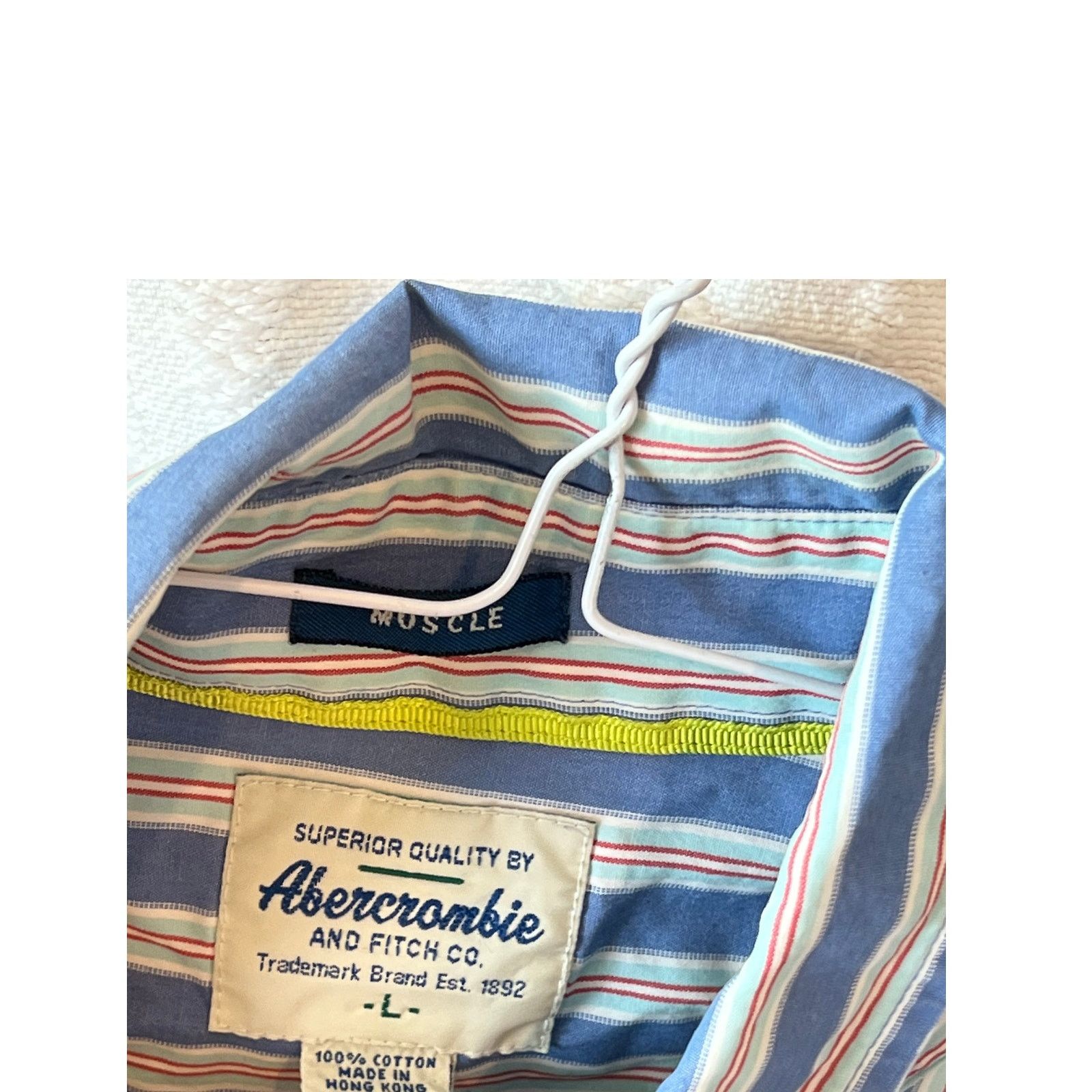 Abercrombie & Fitch Abercrombie & Fitch Long Sleeve Dress Shirt Mens L Size US L / EU 52-54 / 3 - 3 Thumbnail
