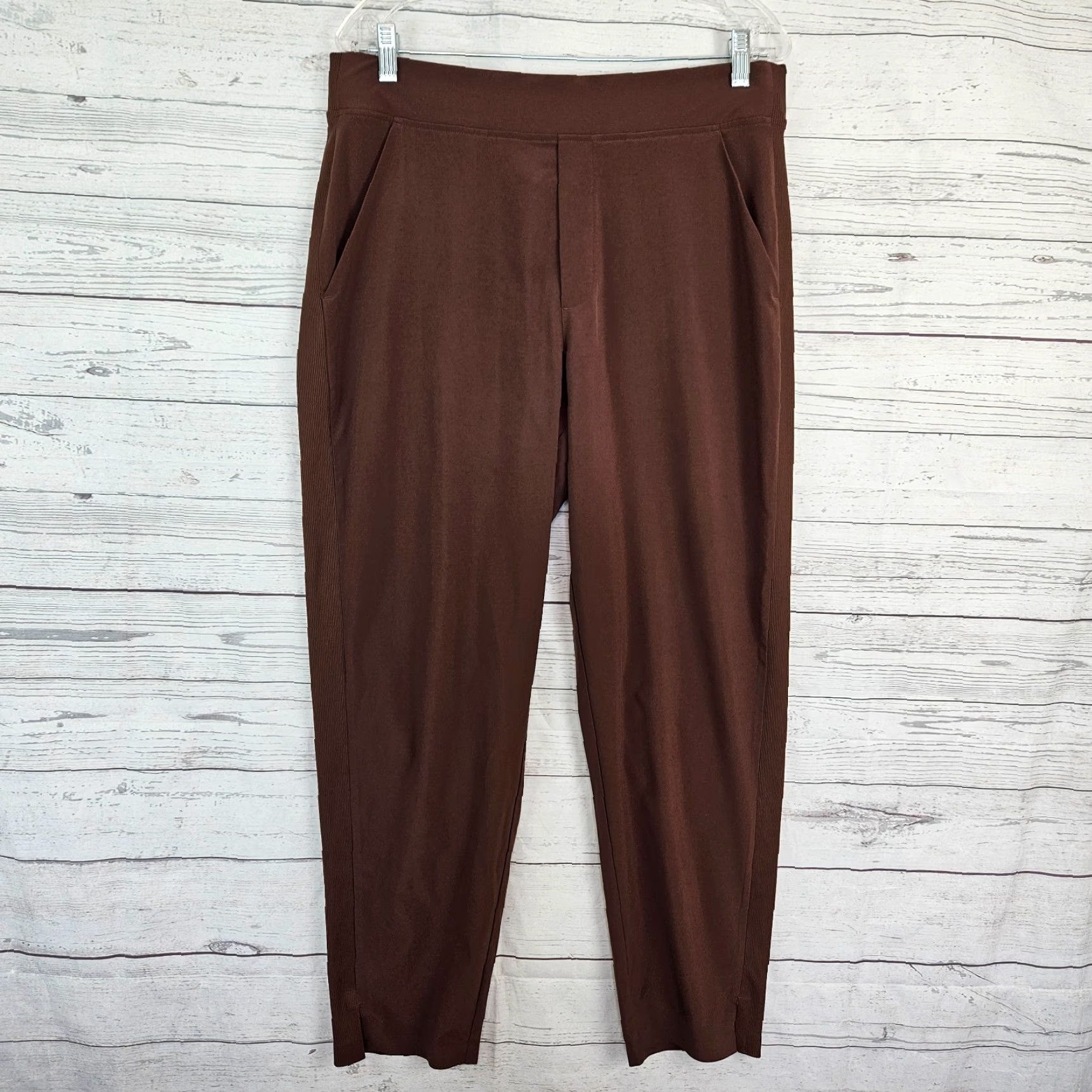 Athleta Athleta Pant Ankle Womens 12 Brown High Rise Pull On Athleisure Size 34" / US 12 / IT 48 - 2 Thumbnail