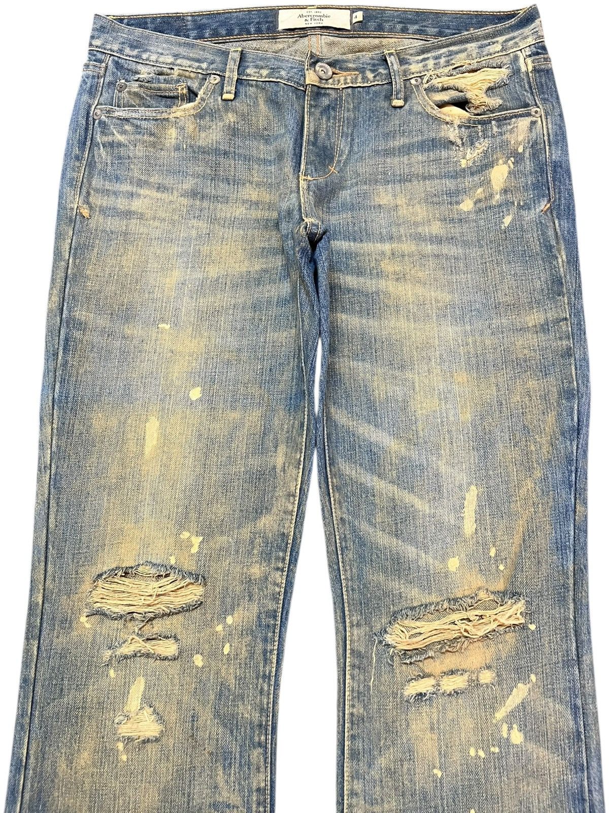 Abercrombie & Fitch VintageAbercrombie&Fitch Flare Mudwash Distressed Denim Size US 30 / EU 46 - 2 Thumbnail