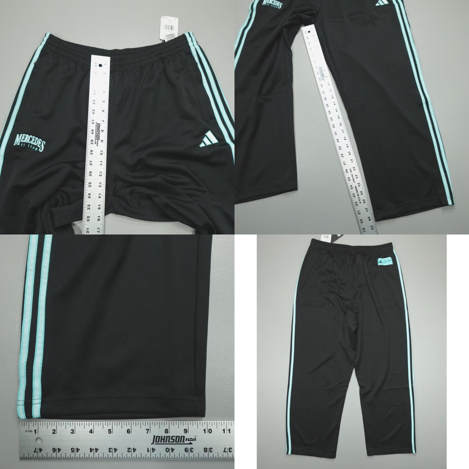Adidas Adidas Mercedes-AMG Petronas F1 Team Track Pants Black Blue Men’s L KG4744 Pants Track Nike Size US 33 - 8 Thumbnail