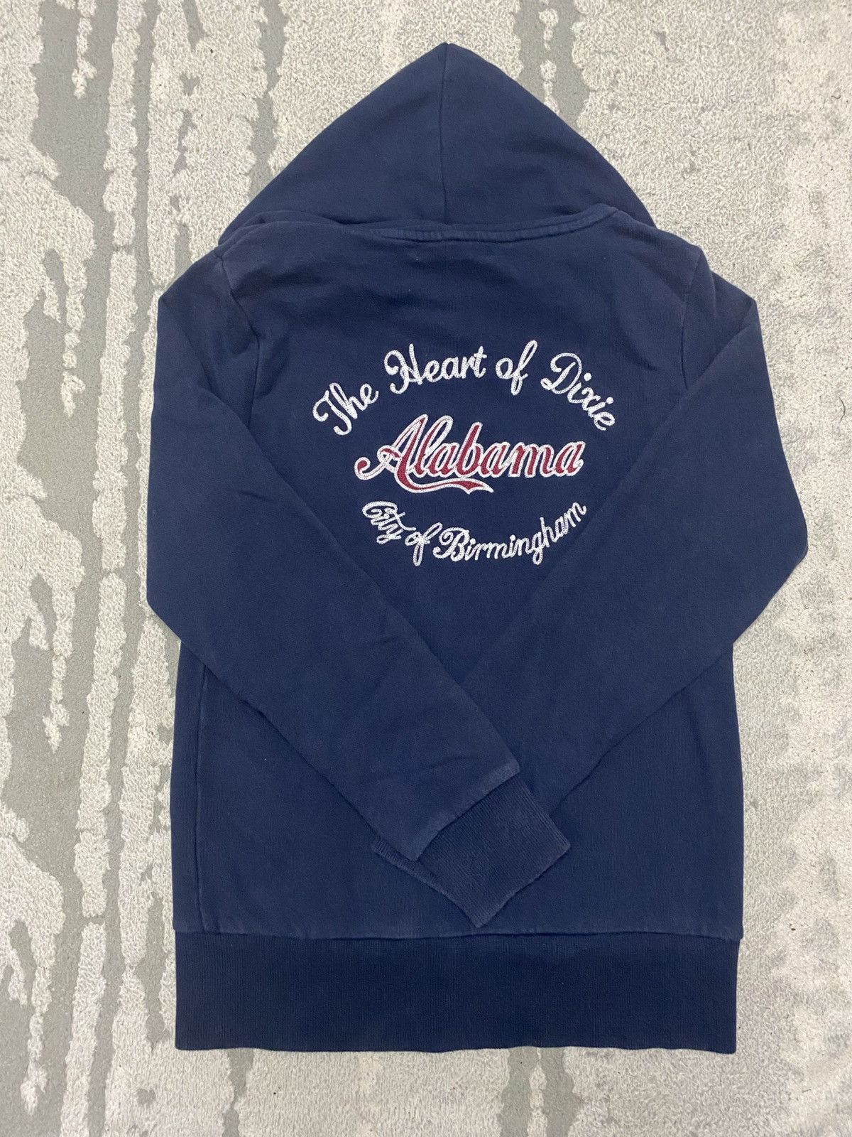 Japanese Brand Back Number Alabama City Of Birmingham Hoodie Navy Blue Size US XS / EU 42 / 0 - 1 Thumbnail