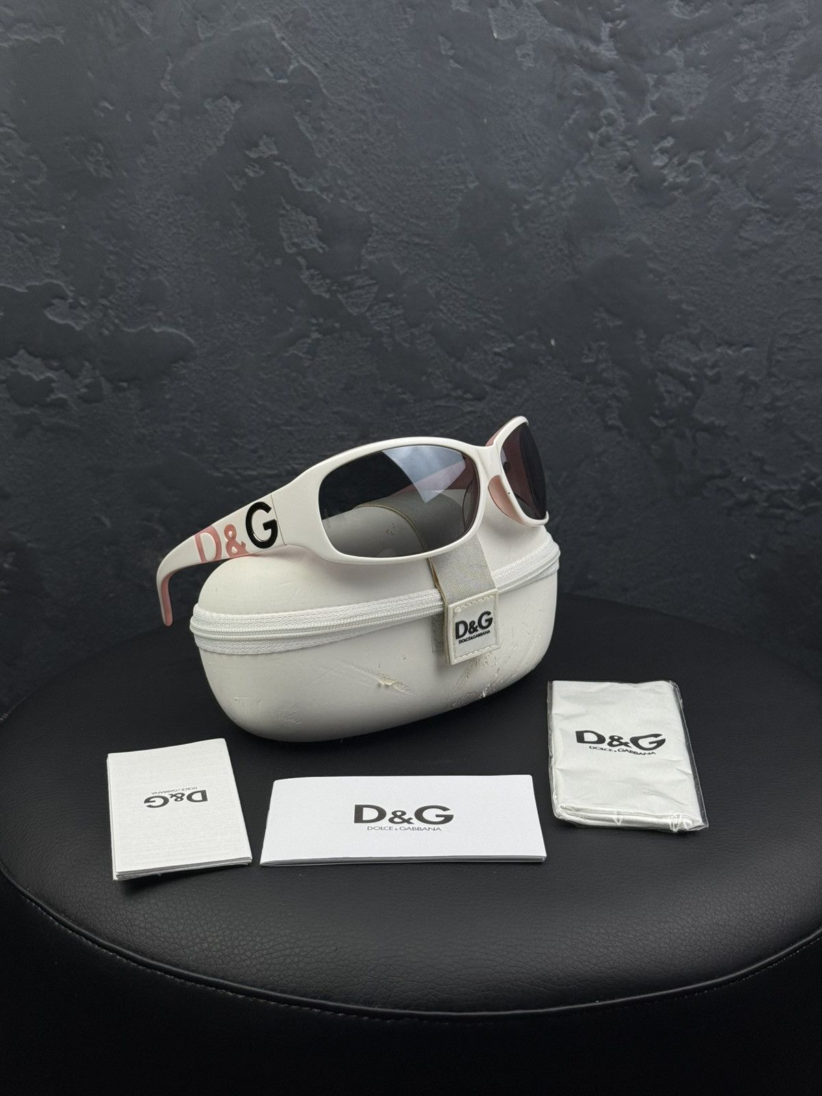 Dolce & Gabbana Vintage Dolce & Gabbana Pink & White Sunglasses Size ONE SIZE - 1 Thumbnail