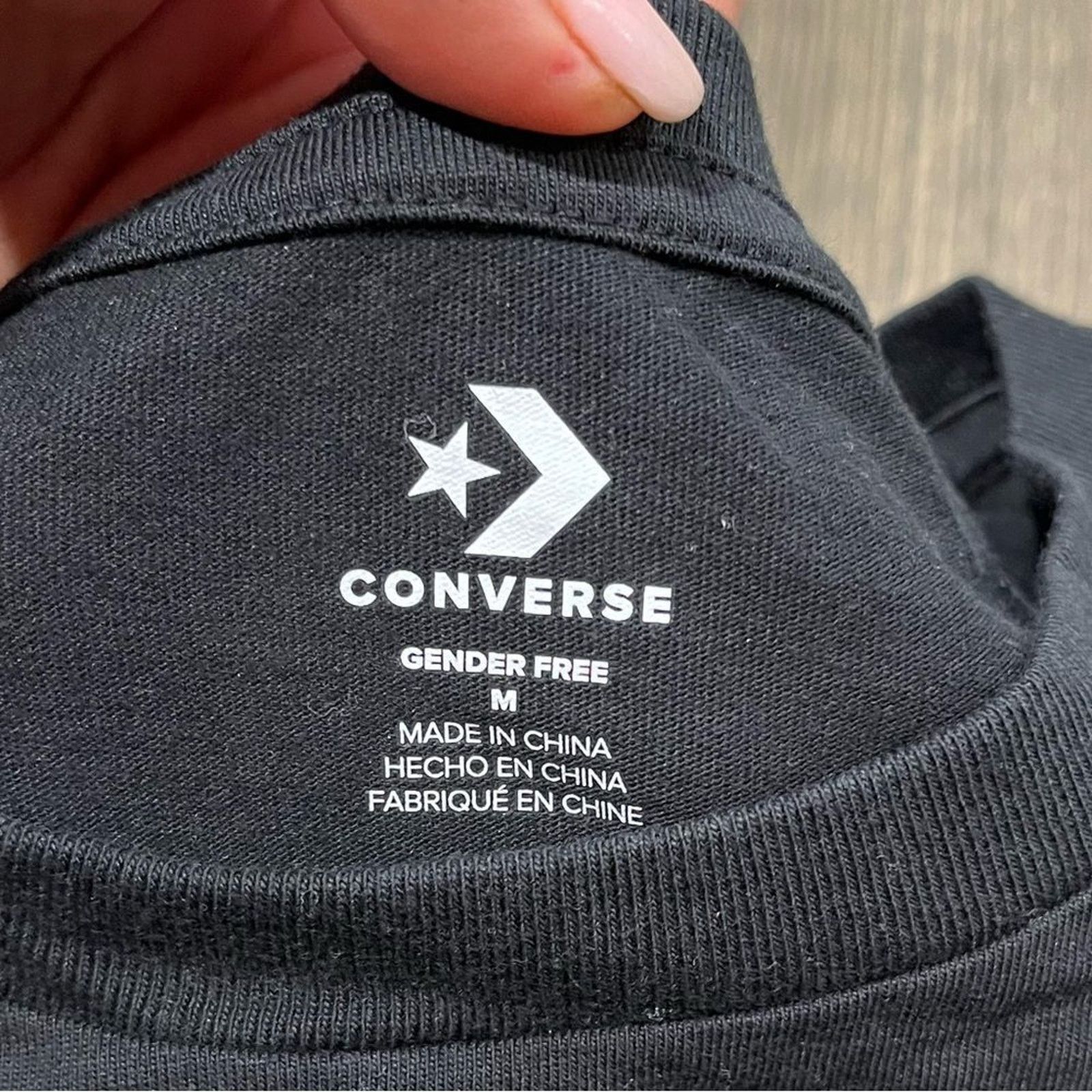 Converse NWOT Converse Chuck Taylor Flower Graphic T-Shirt Black M Size M / US 6-8 / IT 42-44 - 3 Thumbnail