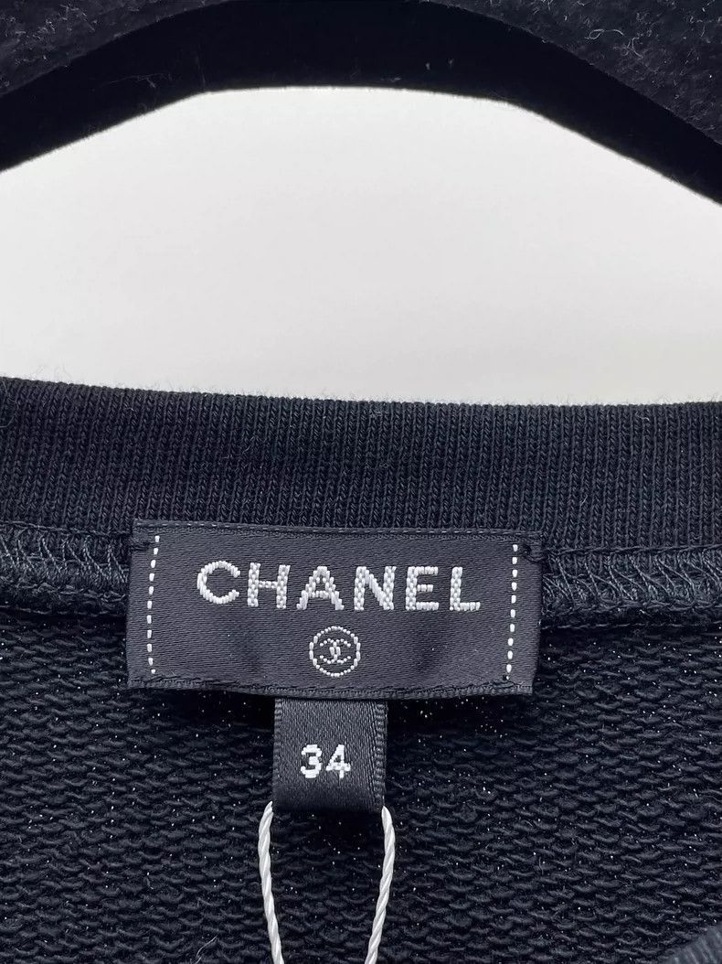 Chanel Chanel Black Short Sleeve Graphic TShirt -2505 Size S / US 4 / IT 40 - 4 Thumbnail
