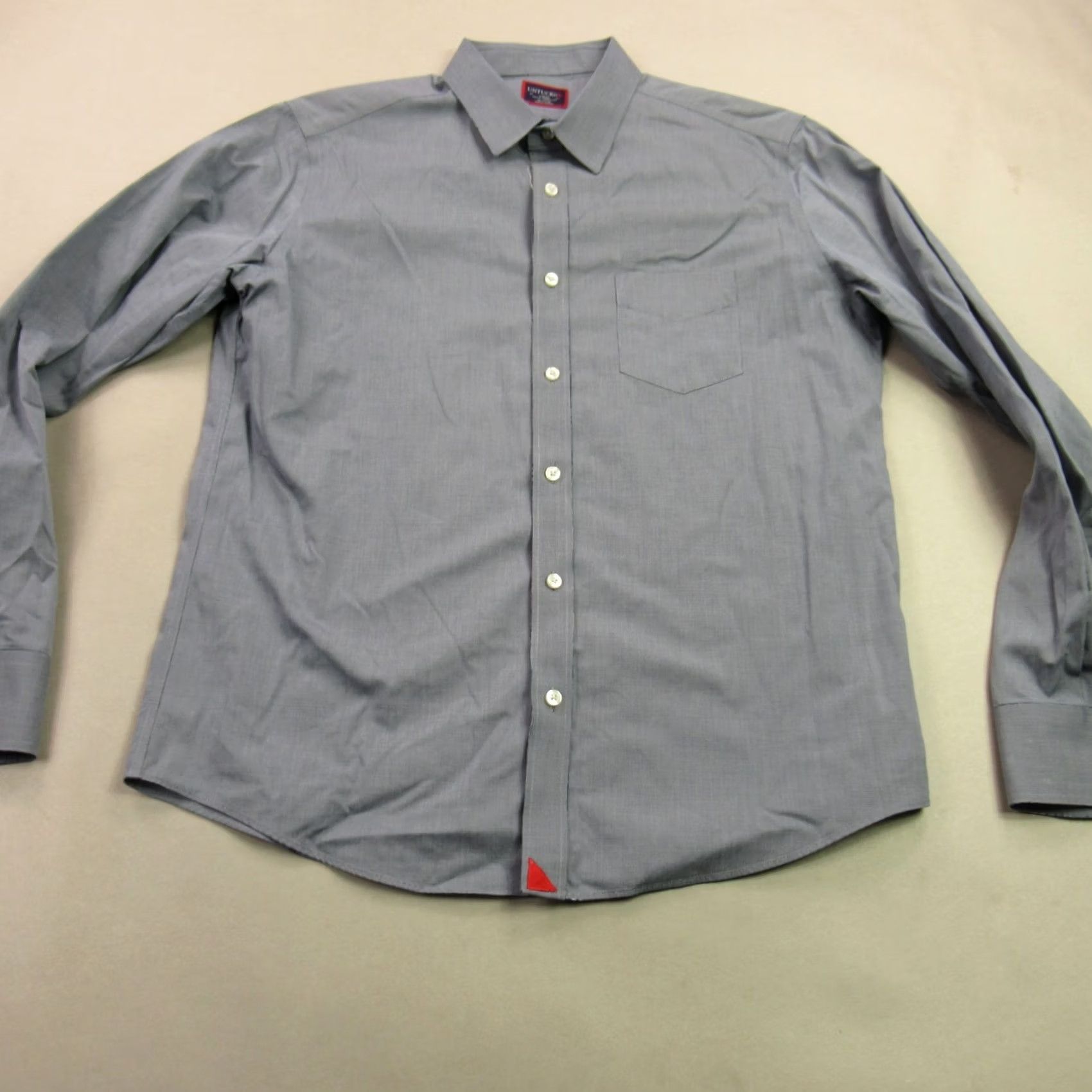 UNTUCKit UNTUCKit Shirt Mens Large Long Sleeve Button Front Casual Gray Lightweight Size US L / EU 52-54 / 3 - 2 Thumbnail