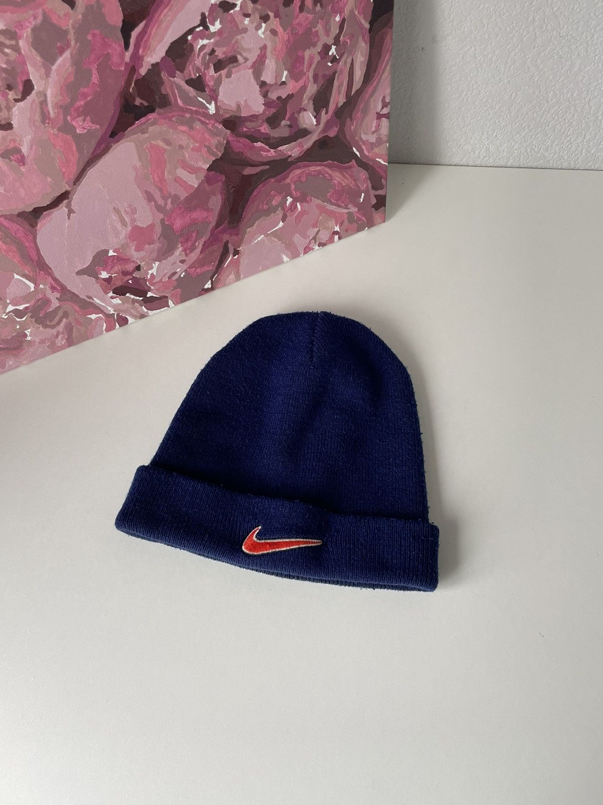 Nike × Vintage Vintage Nike 90’s Hat Y2K Red Swoosh Logo RARE Size ONE SIZE - 1 Thumbnail