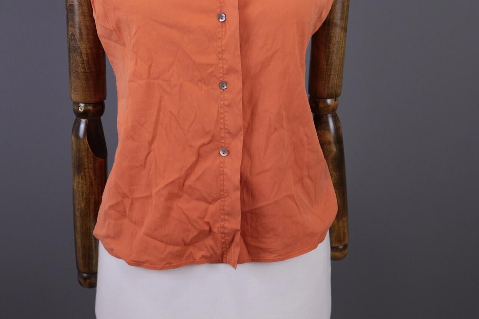 Jil Sander Vintage Jil Sander Orange Button Down Blouse Shirt Size 38 Size M / US 6-8 / IT 42-44 - 4 Thumbnail