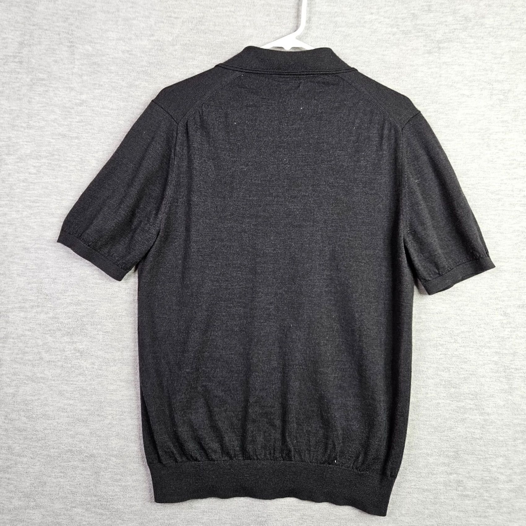 Reiss Reiss Gray Merino Wool Short Sleeve Polo Sweater XL Women's Pullover Knit Top Size XL / US 12-14 / IT 48-50 - 2 Thumbnail