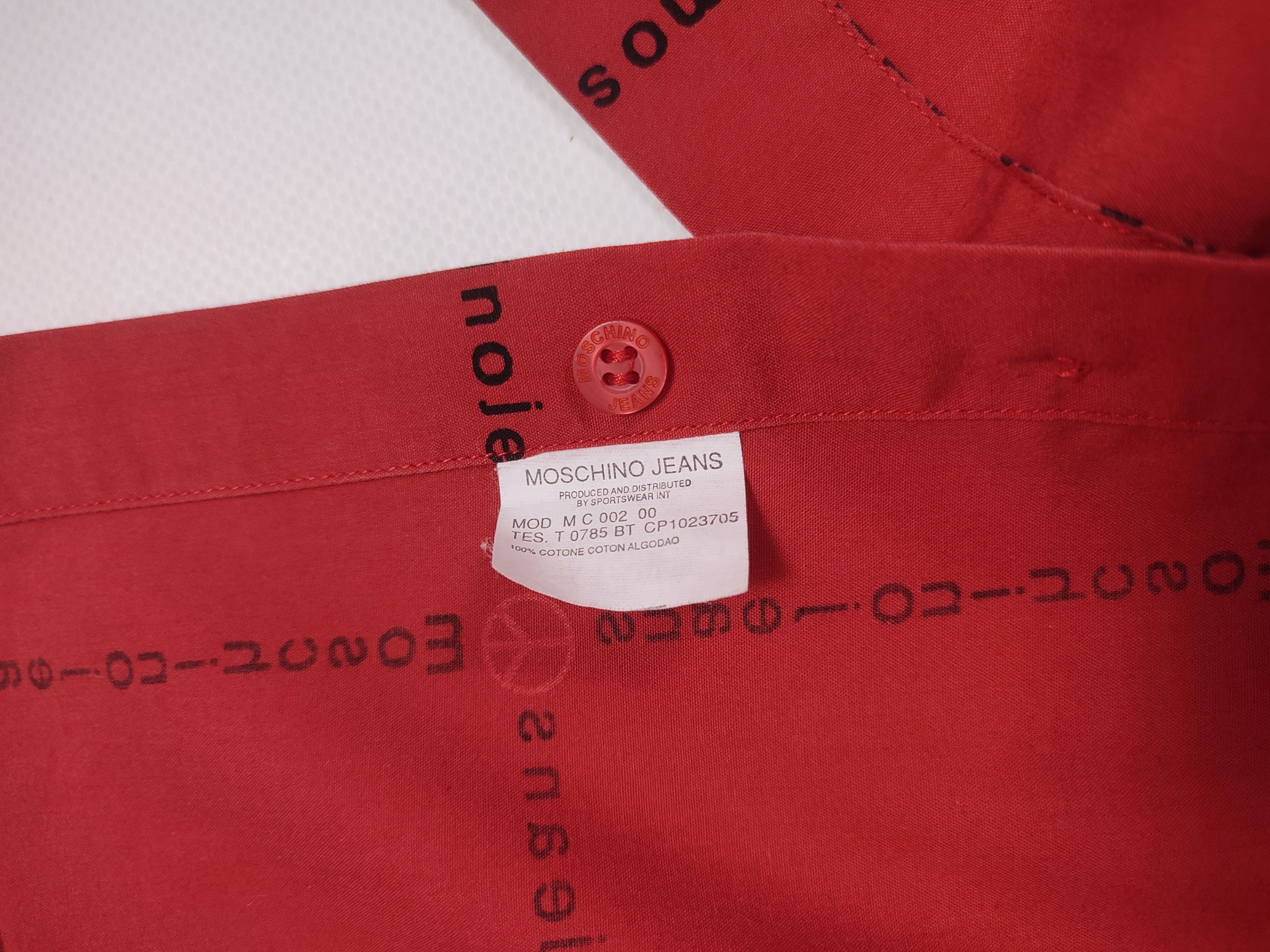 Moschino Moschino vintage shirt monogram Size US L / EU 52-54 / 3 - 13 Thumbnail