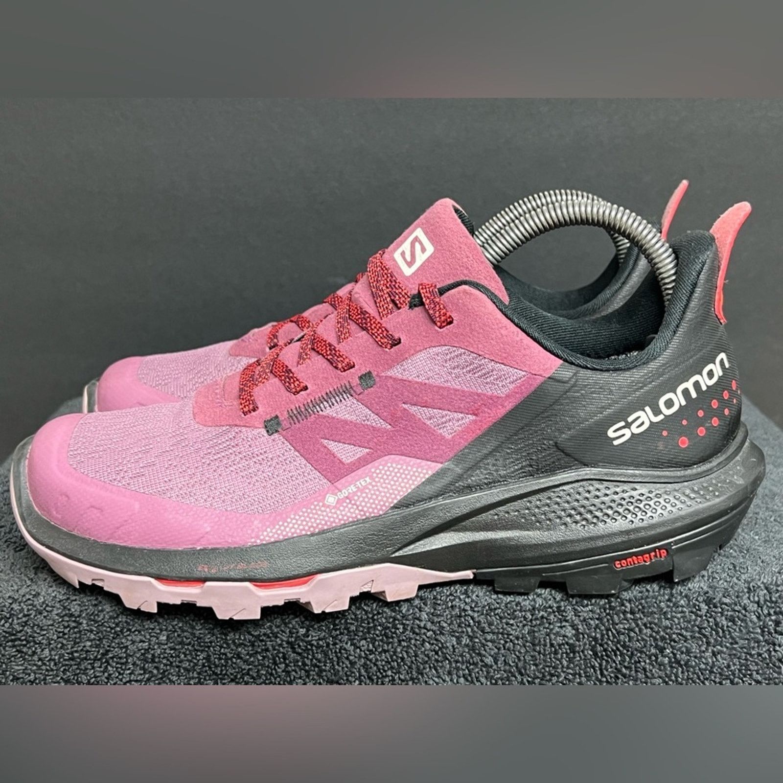 Salomon Salomon Outpulse GTX Trail Running Purple Black Outdoor Shoe Size US 7 / IT 37 - 1 Thumbnail