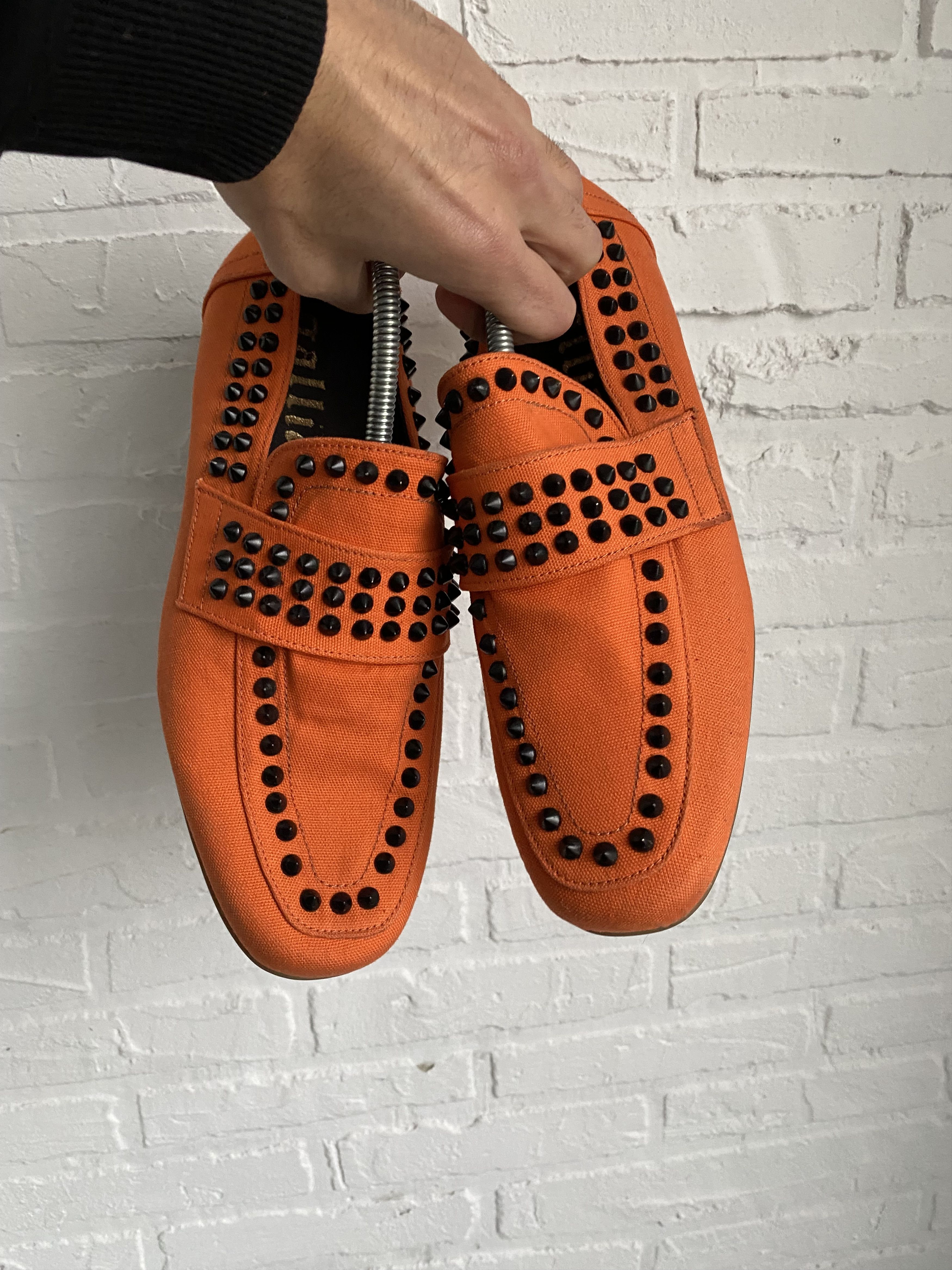John Galliano John Galliano spikes orange slippers moccasins Size US 8.5 / EU 41-42 - 4 Thumbnail