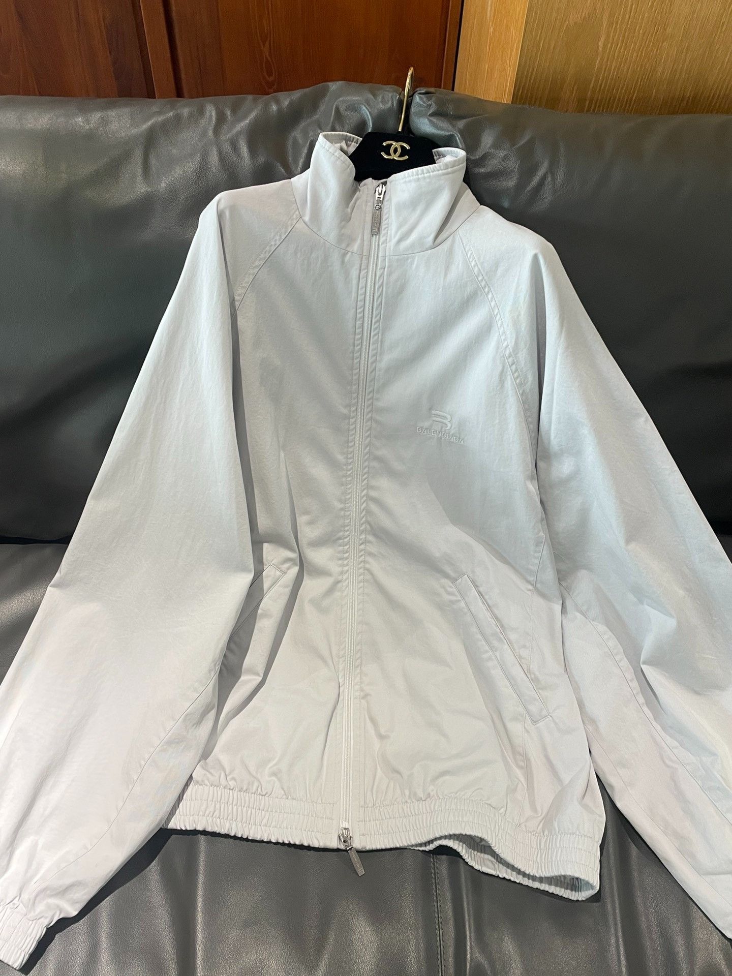 image of Balenciaga Oversize Ice Blue Jacket, Men's (Size Small)