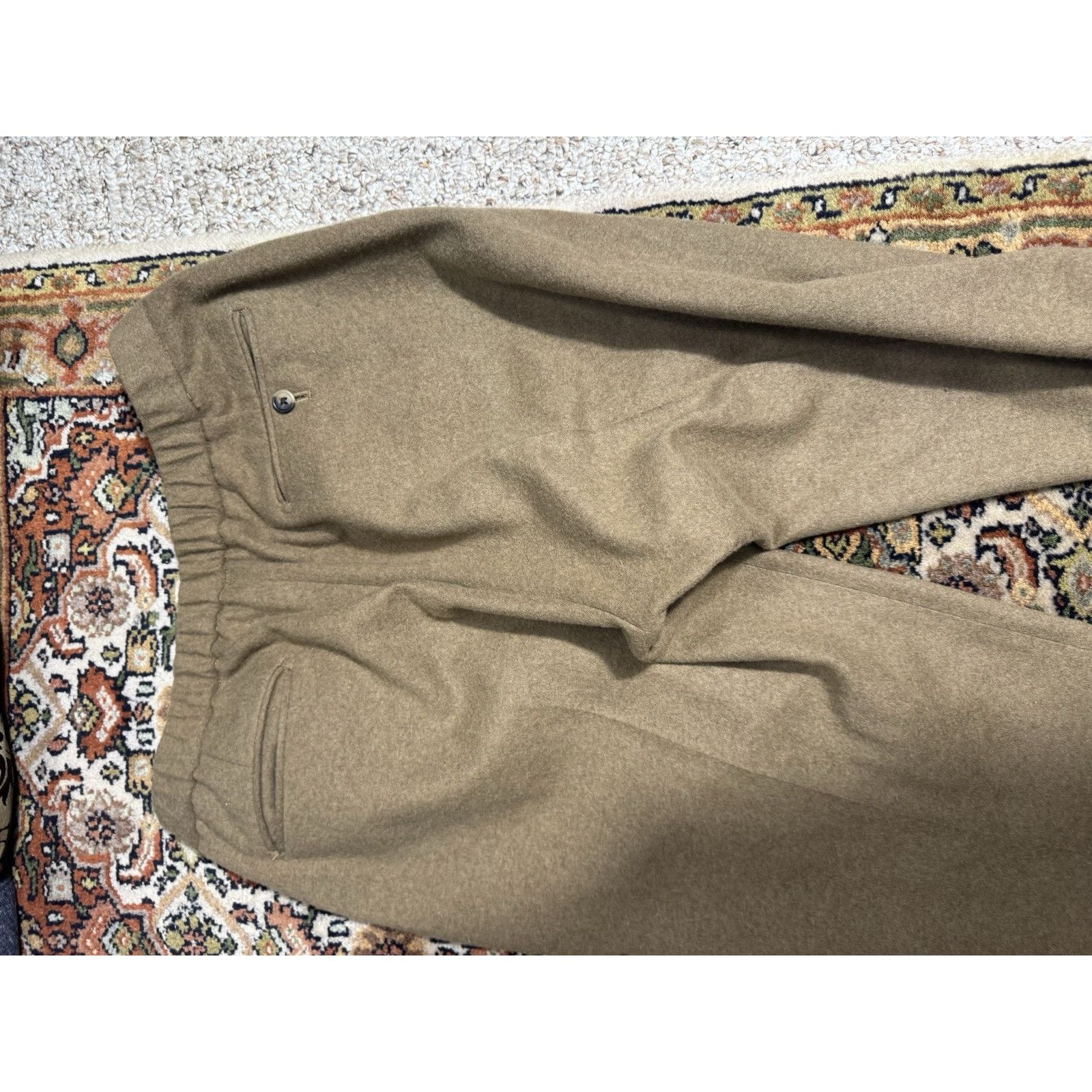 Camoshita Camoshita United Arrows Pleated Flannel Easy Trousers 34x29 Size 40R - 7 Thumbnail