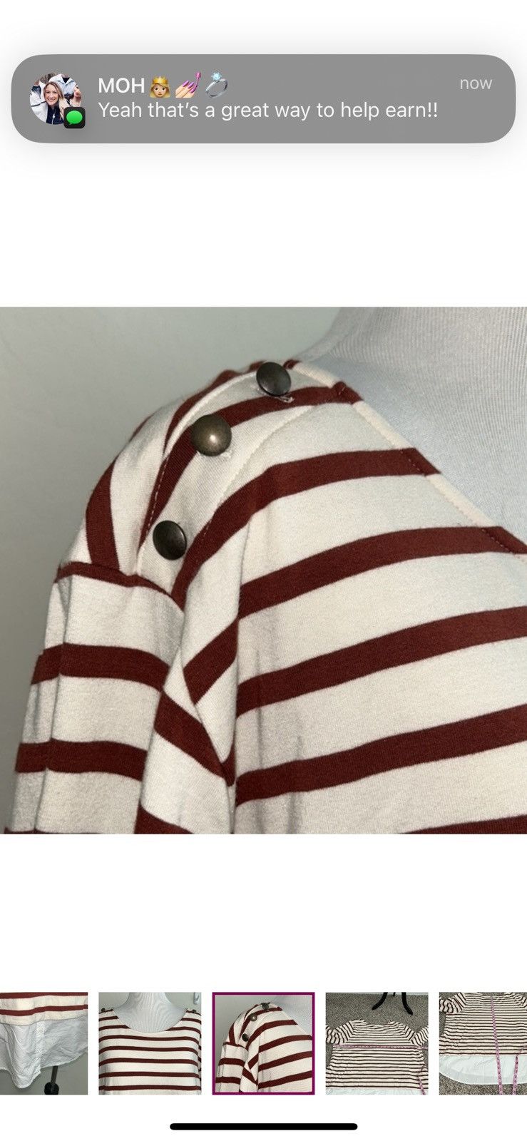 Style & Co Style & co 3x striped layered blouse Size 3XL / US 20-22 - 3 Thumbnail
