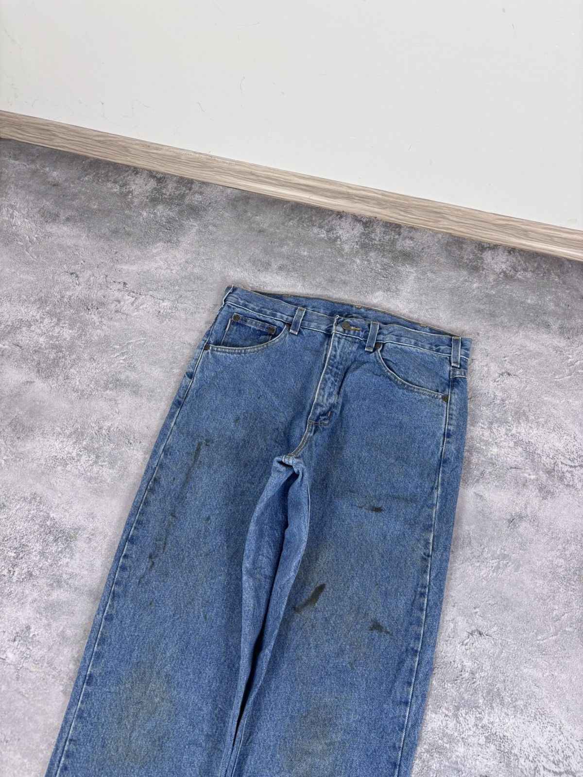 Carhartt Vintage Carhartt Men’s Blue Denim Jeans Straight Fit B17 STW Size US 33 - 15 Thumbnail