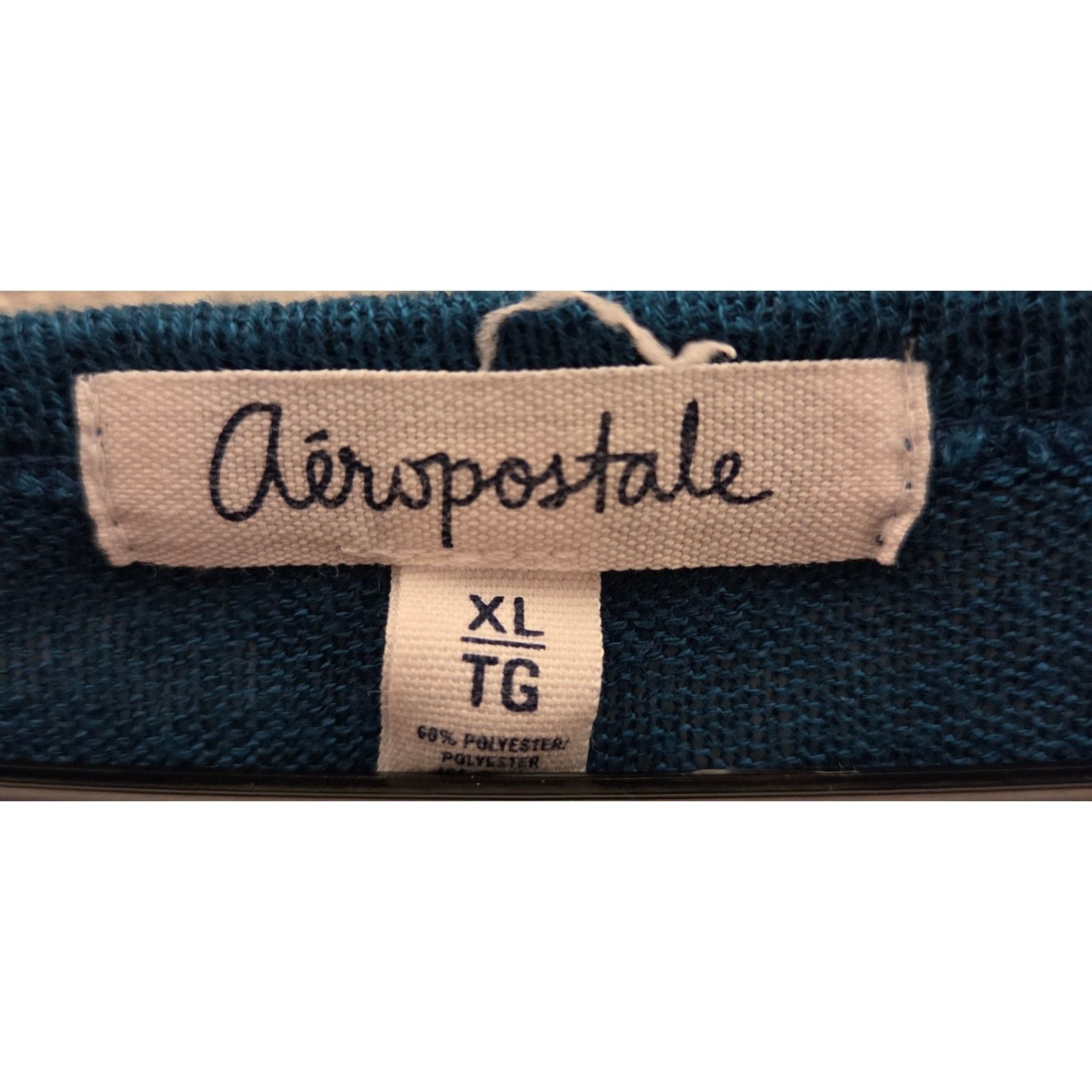 Aeropostale AEROPOSTALE Blue Sheer Long sleeve Blouse - Women's XL Size XL / US 12-14 / IT 48-50 - 7 Thumbnail