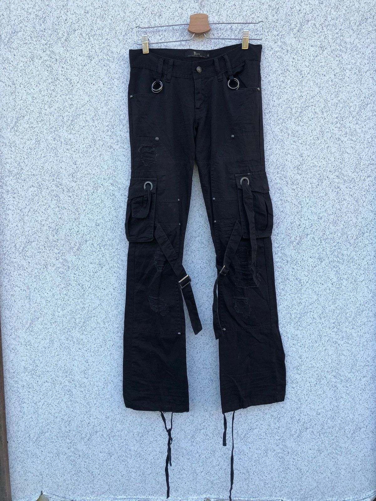 【新品未開封・送料無料】 × Nine Was Six If Le Bondage Punk Vtg (L.G.B.) Bleu Grande パンツ