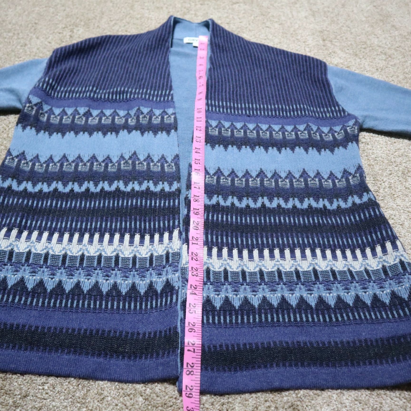 Orvis VINTAGE Orvis Cotton Knit Cardigan Women's Size Large Blue Casual Open Front Pockets Sweater Size L / US 10 / IT 46 - 6 Thumbnail