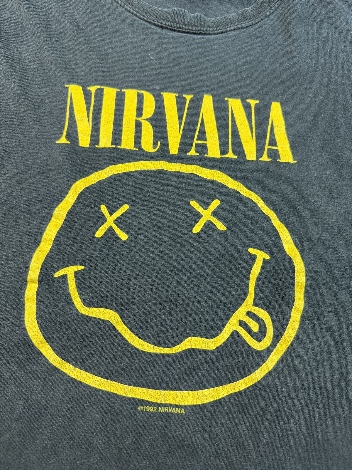Nirvana Vintage 1992 Nirvana Smiley Face Band T Shirt Size US L / EU 52-54 / 3 - 2 Thumbnail