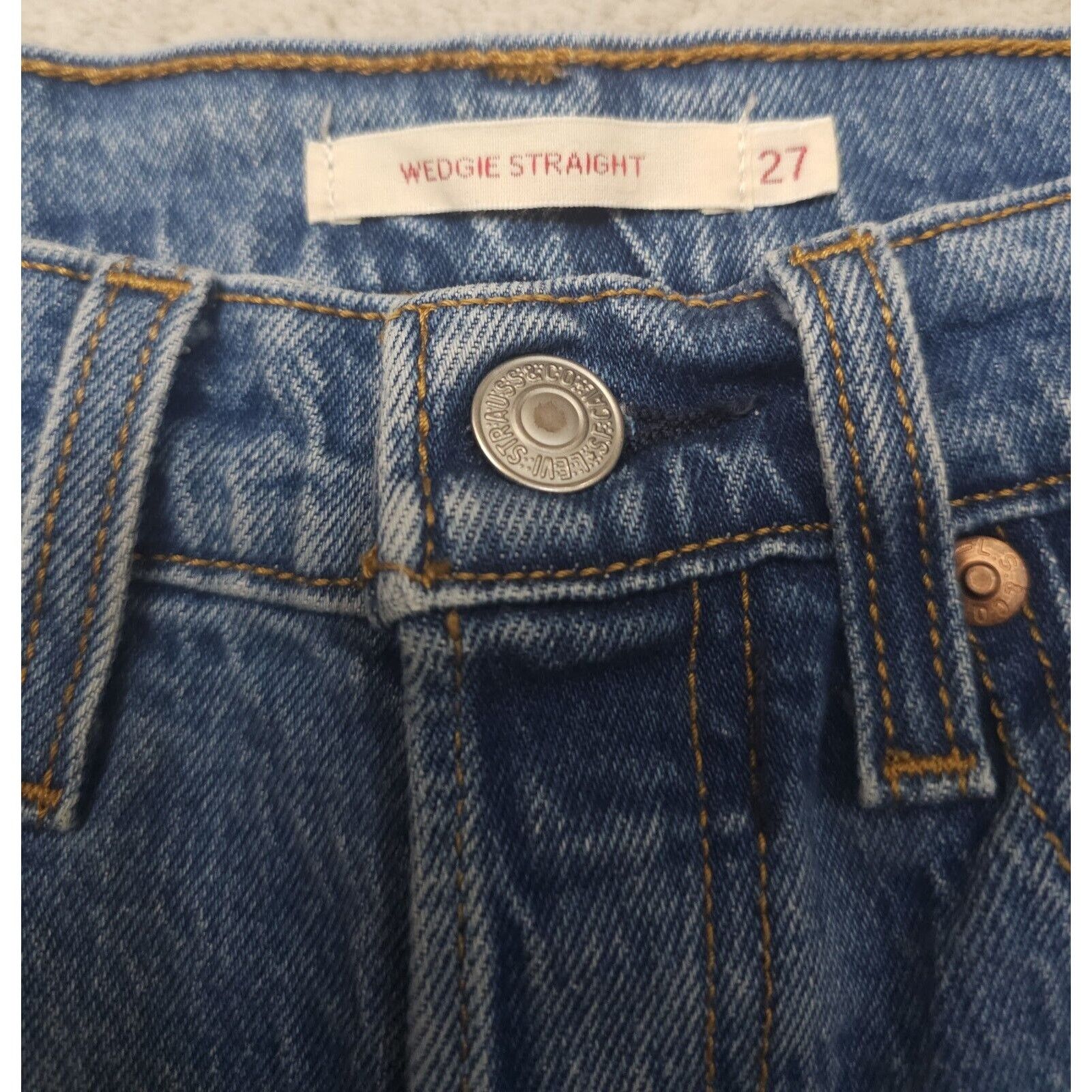 Levi's Levis Womens Light Blue Straight High Denim Wedgie Premium Size 27" / US 4 / IT 40 - 6 Thumbnail