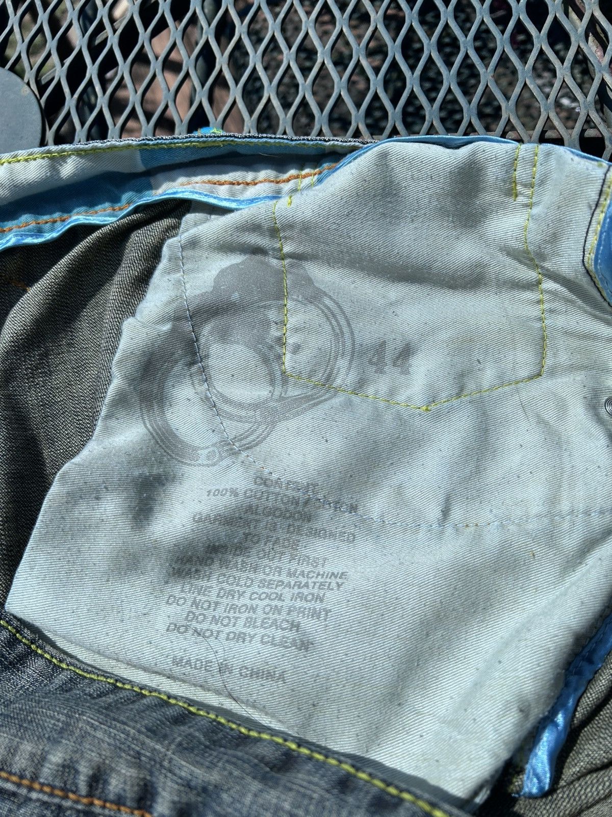 Japanese Brand Crazy rare y2k jorts embroidered RAW SELVEDGE DENIM Size US 44 / EU 60 - 7 Thumbnail
