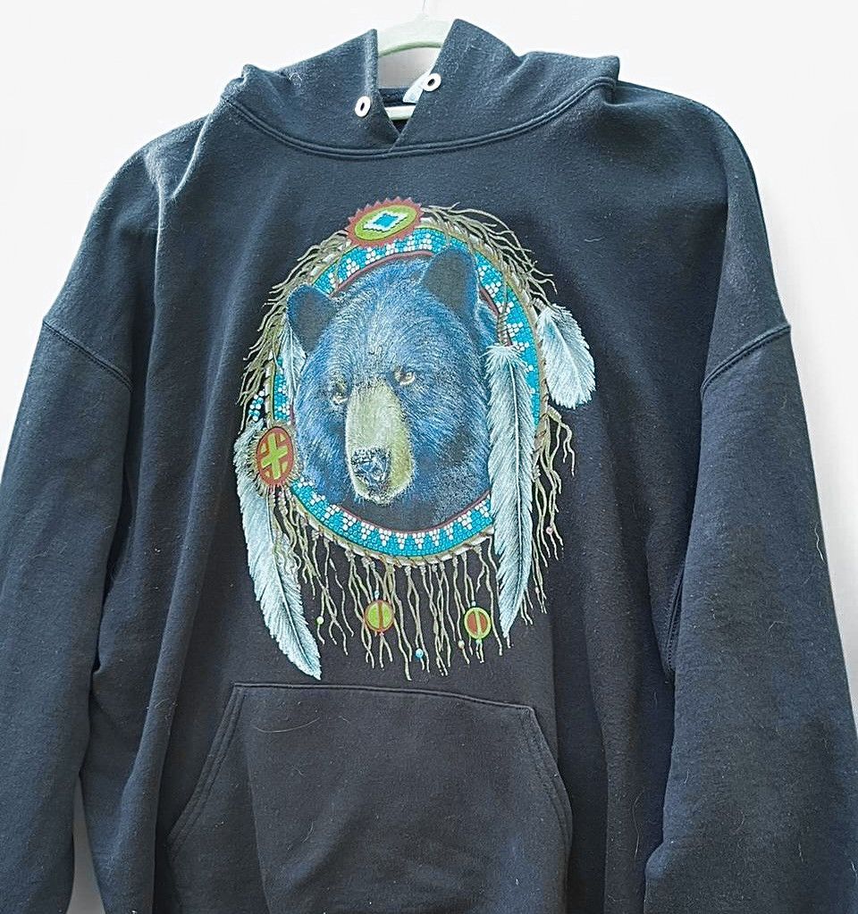 Jerzees Jerzees Bear Hoodie | Vintage Nature Graphic | XL Size US XL / EU 56 / 4 - 2 Thumbnail