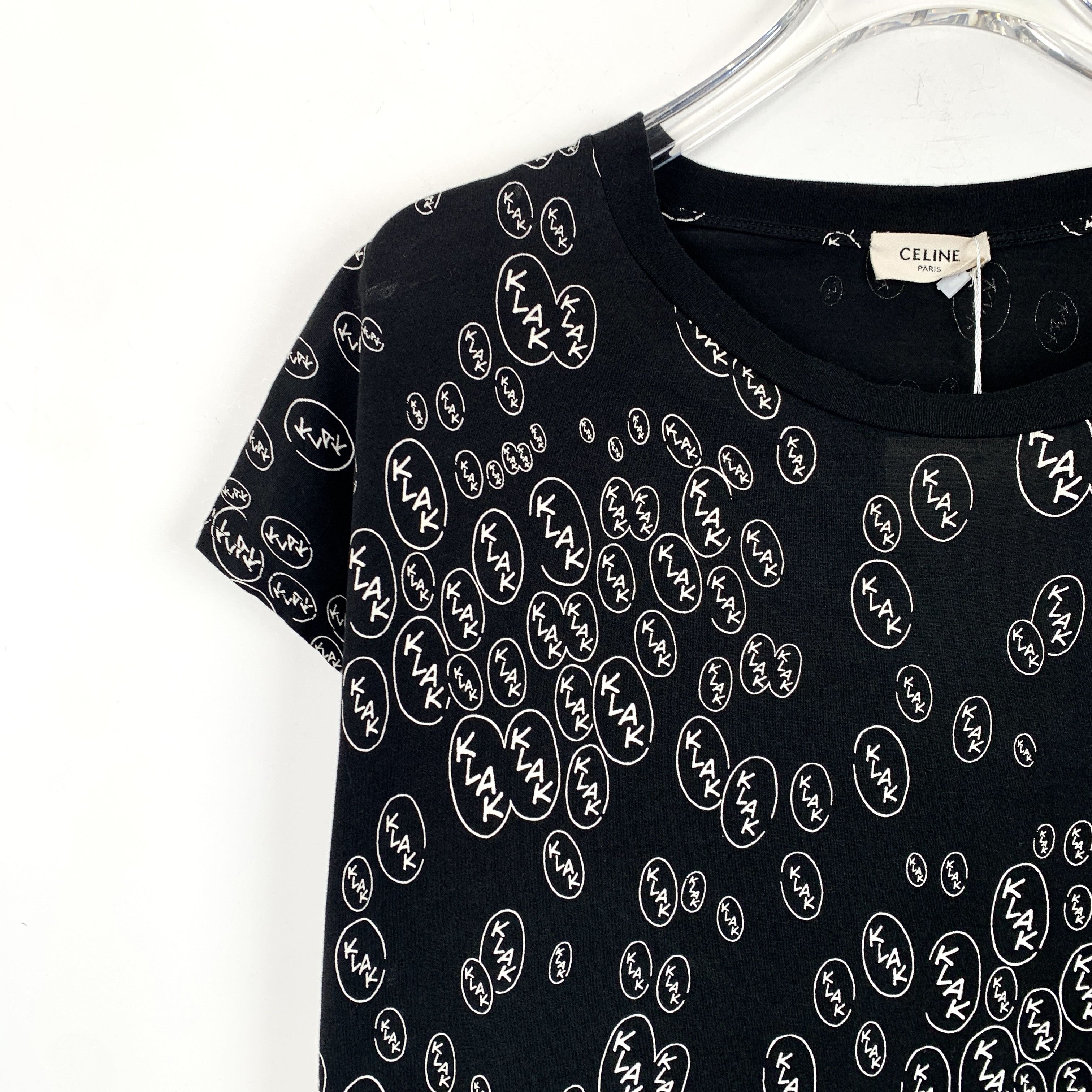Celine Celine Cotton Logo-Print T-Shirt in Black (Size M) Size M / US 6-8 / IT 42-44 - 6 Thumbnail